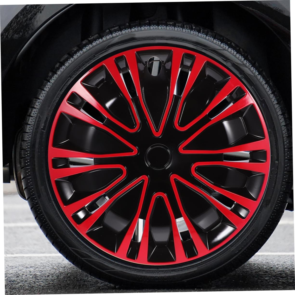 BUGUUYO 2Pcs Wheel Decorative Covers for Car Hubcups Wheel Rim Cover Replacement Automotive Hub Cooler Kit Easy Snap Design image number 3