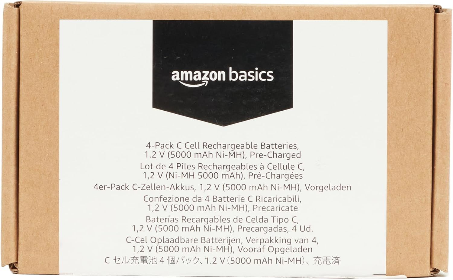 Amazon Basics 4-Pack Rechargeable C Cell Nimh Batteries, 5000 Mah, Recharge up to 1000X Times, Pre-Charged image number 3