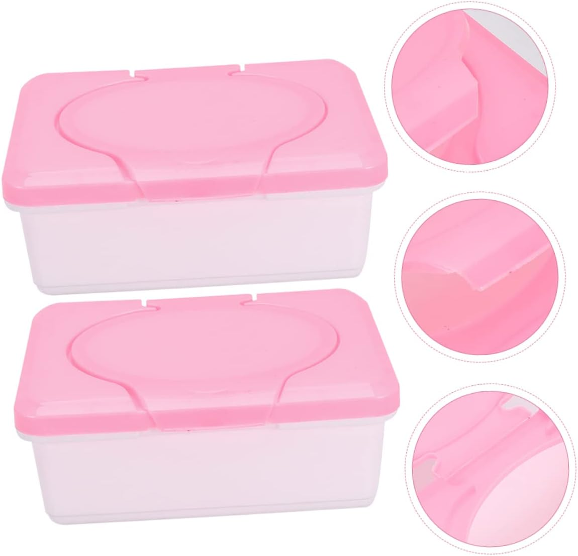 Alipis Wet Tissue Storage Box 2Pcs Sealed Organizer for Home Office Hotel Kitchen image number 6