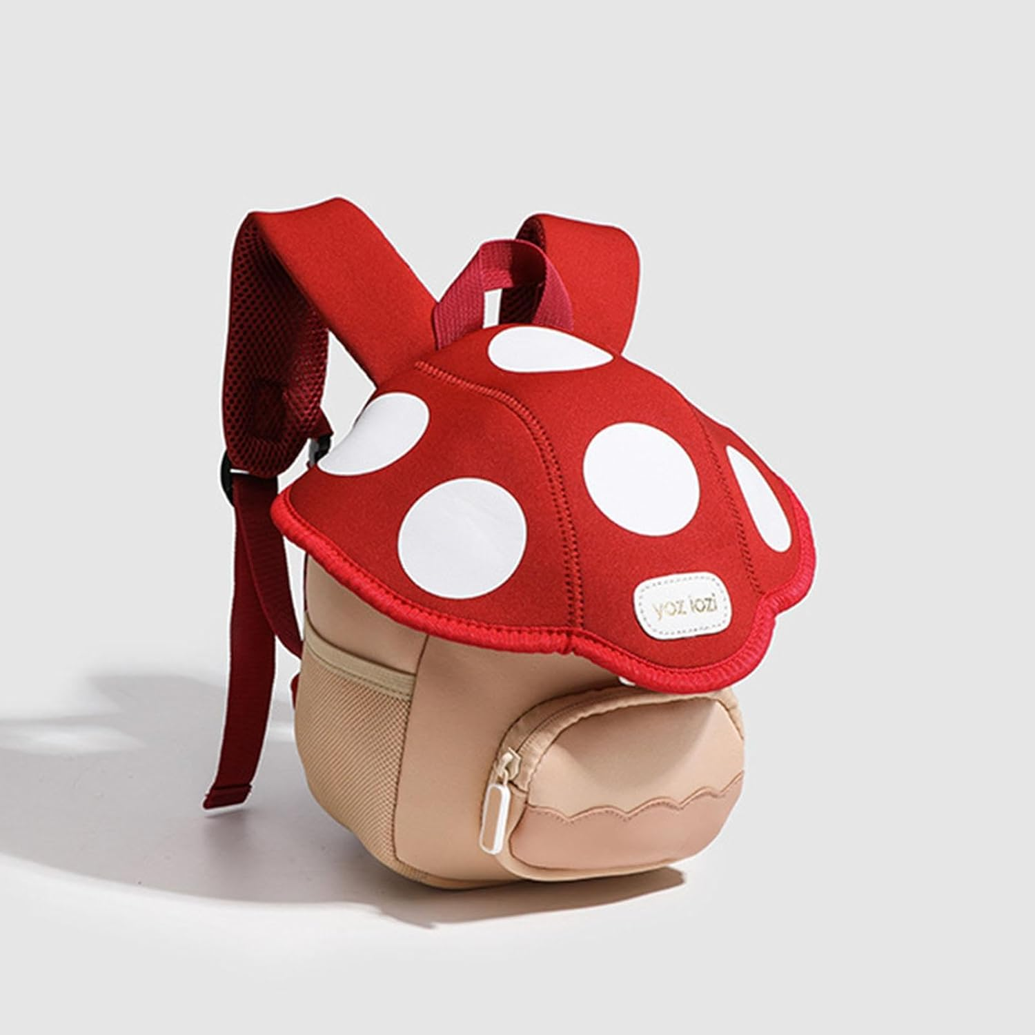 Mushroom Backpack Mini Travel Bag Novelty Outdoor Schoolbag for 3-6 Toddlers Green, 20X9X23Cm image number 6