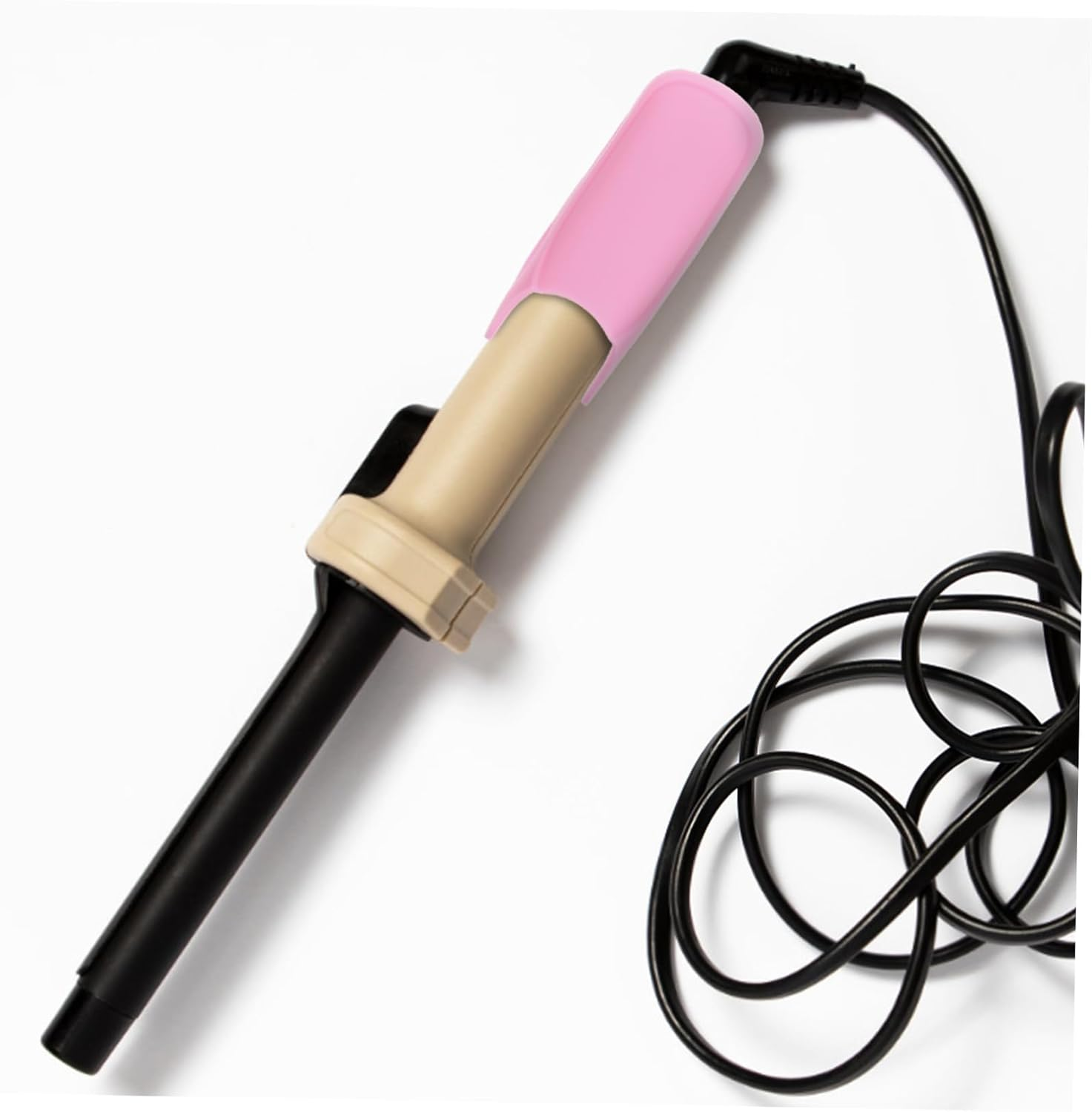 Didiseaon Curling Iron Sleeve Silicone Heat Resistant Cover for Hair Styling Tools Washable Holder Compatible with Curling Irons Straighteners Safe Convenient Use Pink