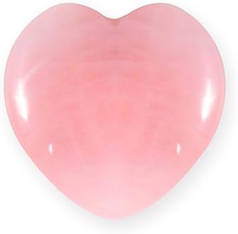 Rose Quartz Crystals Large Heart Stone Healing Crystals Gifts for Women Natural Reiki Gemstone Polished Heart Shaped Rocks Meditation(5-6 Cm) image number 3