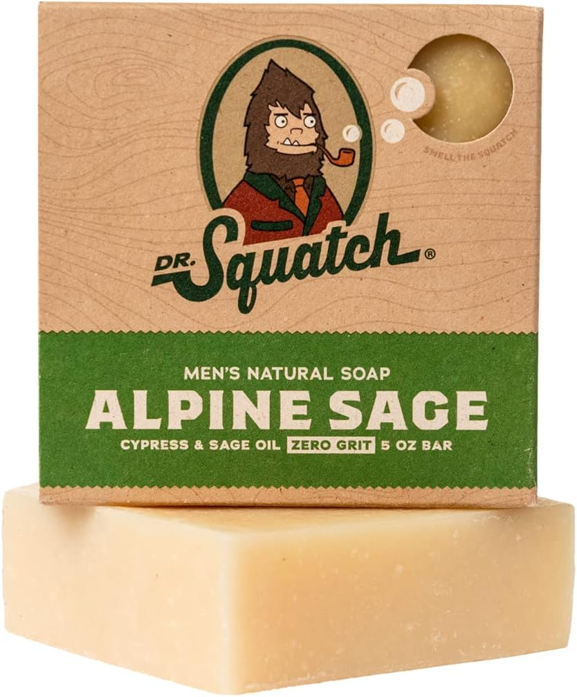 Dr. Squatch All Natural Bar Soap for Men with Zero Grit, Spearmint Basil image number 1