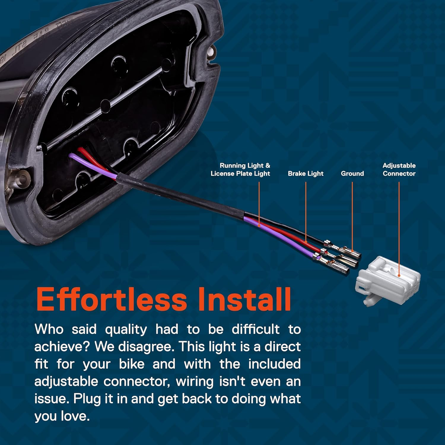 TRUE MODS LED Brake Tail Light for Harley Davidson [DOT Approved] [Claw-Design] [Plug-N-Play], License Taillight for Harley Sportster Dyna Fatboy Road King Glide Electra Heritage image number 3