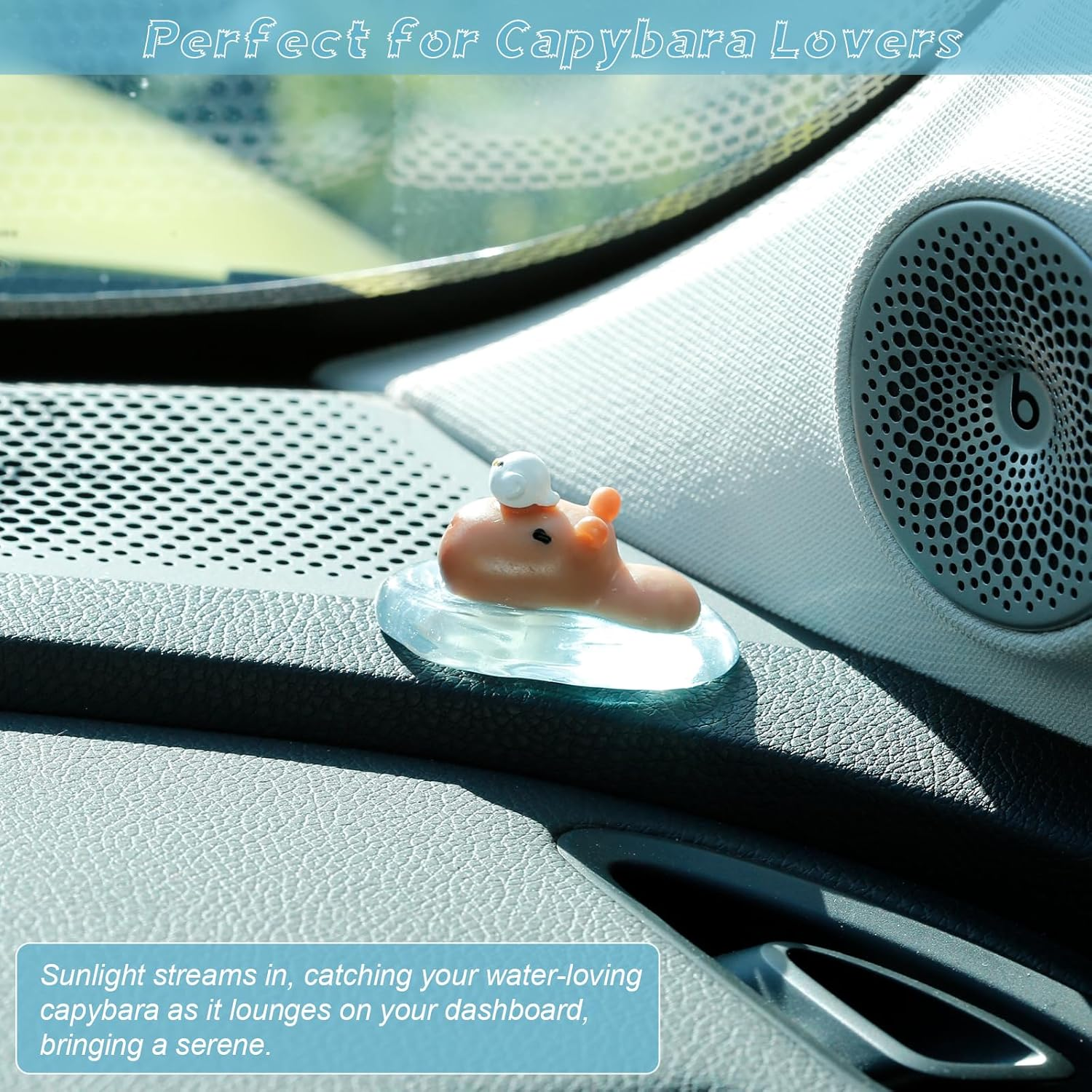 YGMONER 9 Pcs Mini Capybara Car Dashboard Figurine Decoration Cute Car Interior Ornaments, CDD439 image number 4