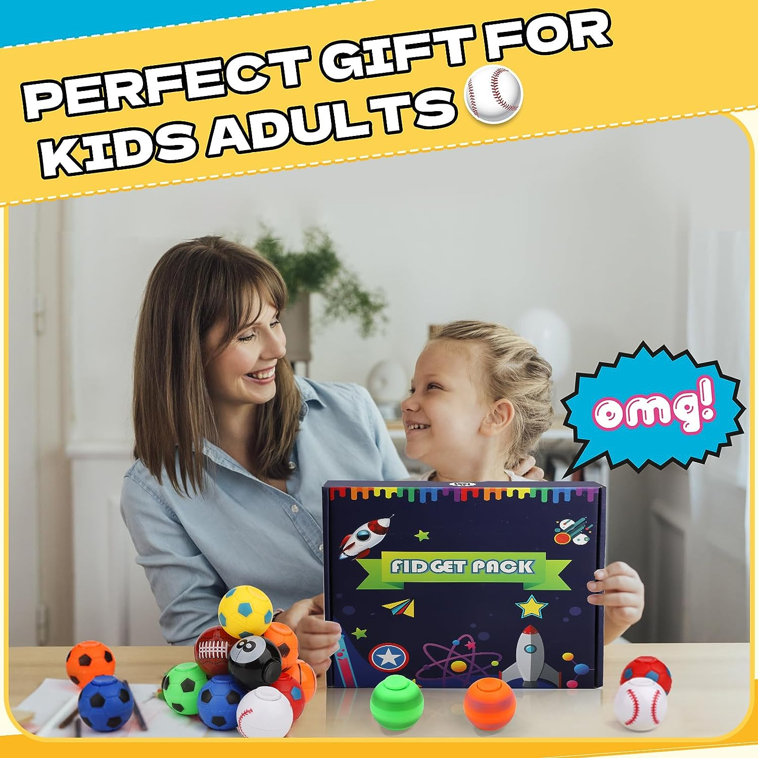 Soccer Party Favors for Kids 4-8 8-12, 36 Pack Fidget Spinner Basketball Balls Goodie Bag Stuffers Treasure Box Toys for Classroom Return Gifts for Kids Easter Party Favors Supplies image number 4