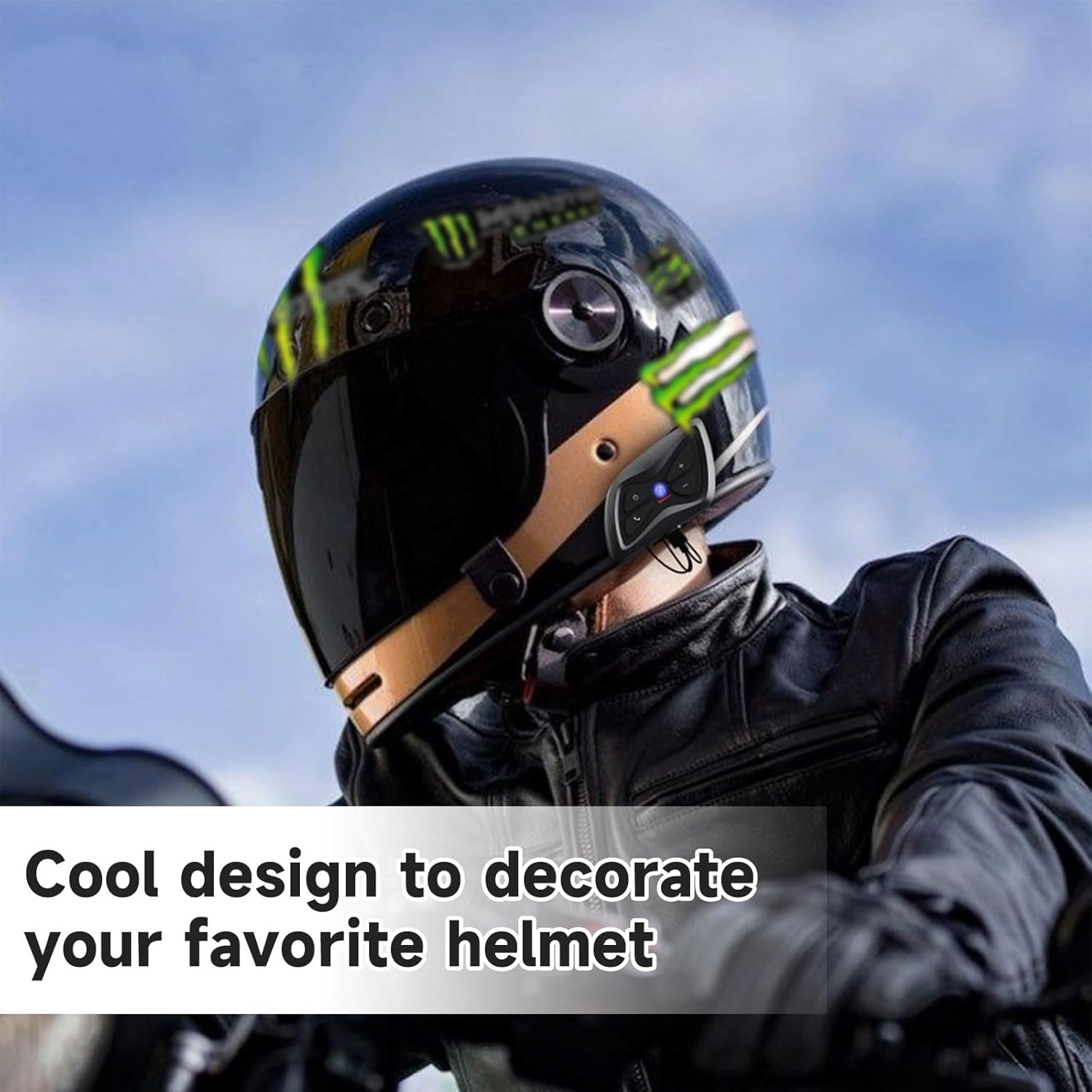 EUYKQNOI 4-Piece Bicycle Sticker Monster Ener Gy Motorcycle Sticker Motorcycle Cool Motorcycle Helmet Sticker, Mon Ster Energy Sticker, High-Quality Stickers for Motorcycles, Skateboards, Off-Road image number 1