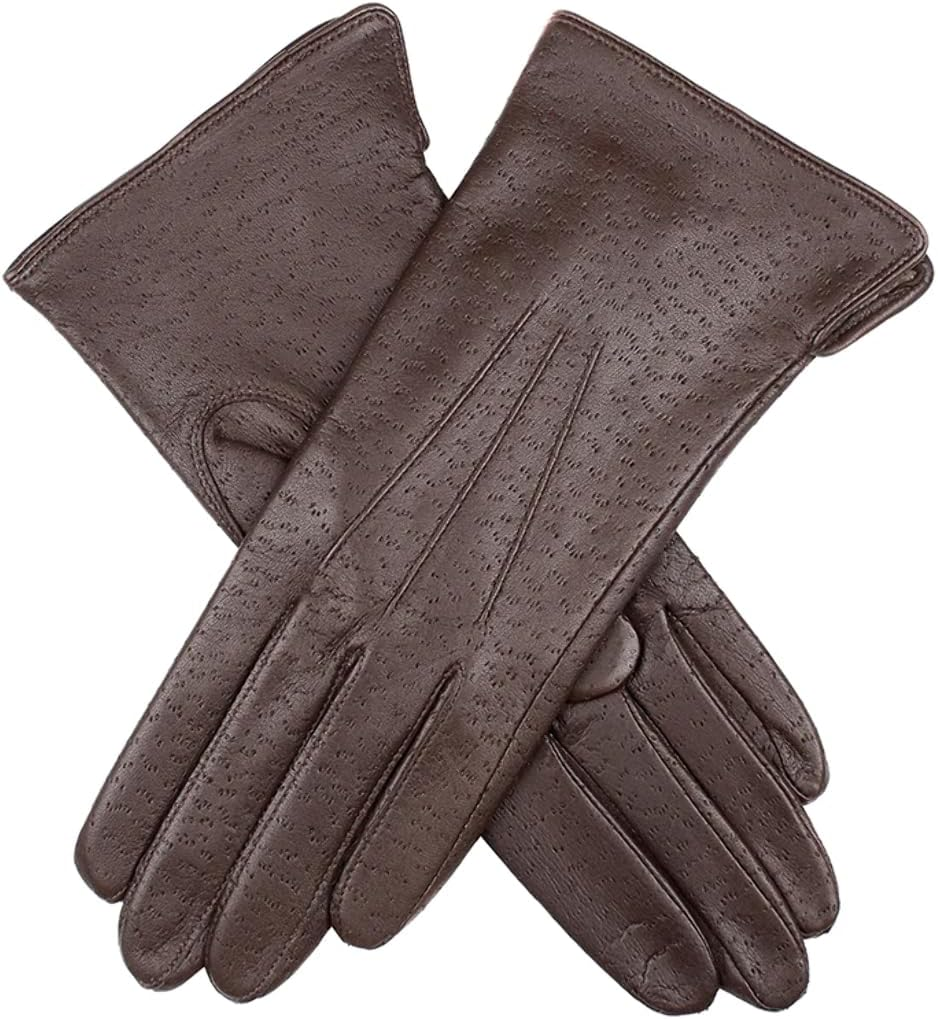 Dents Women'S Jessica Classic Imipec Leather Gloves, Claret Red, Size 7.5 image number 1