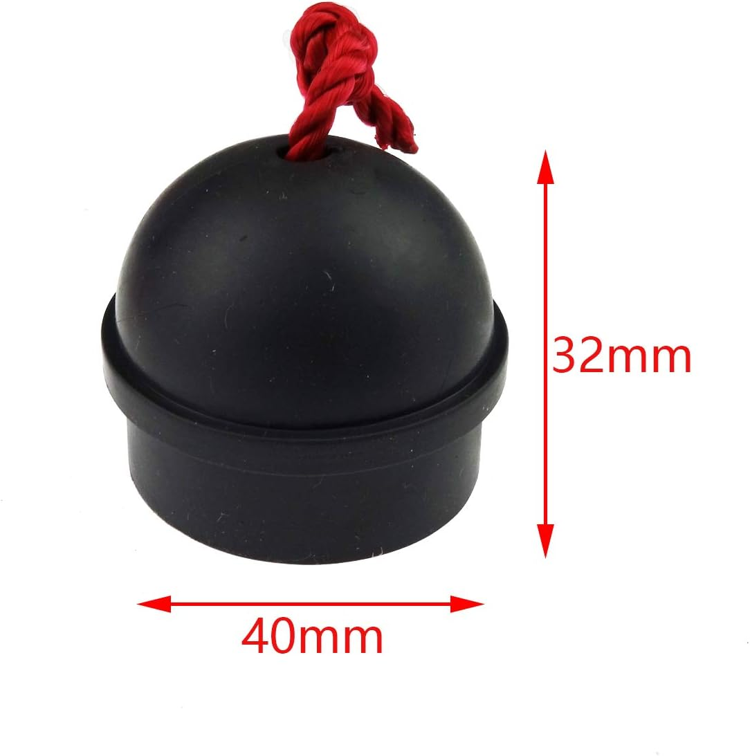 6 Pack Rubber Pool Billiard Cue Chalk Holders with Cord, 3 Colors - 12 Pack Red Black Blue image number 2