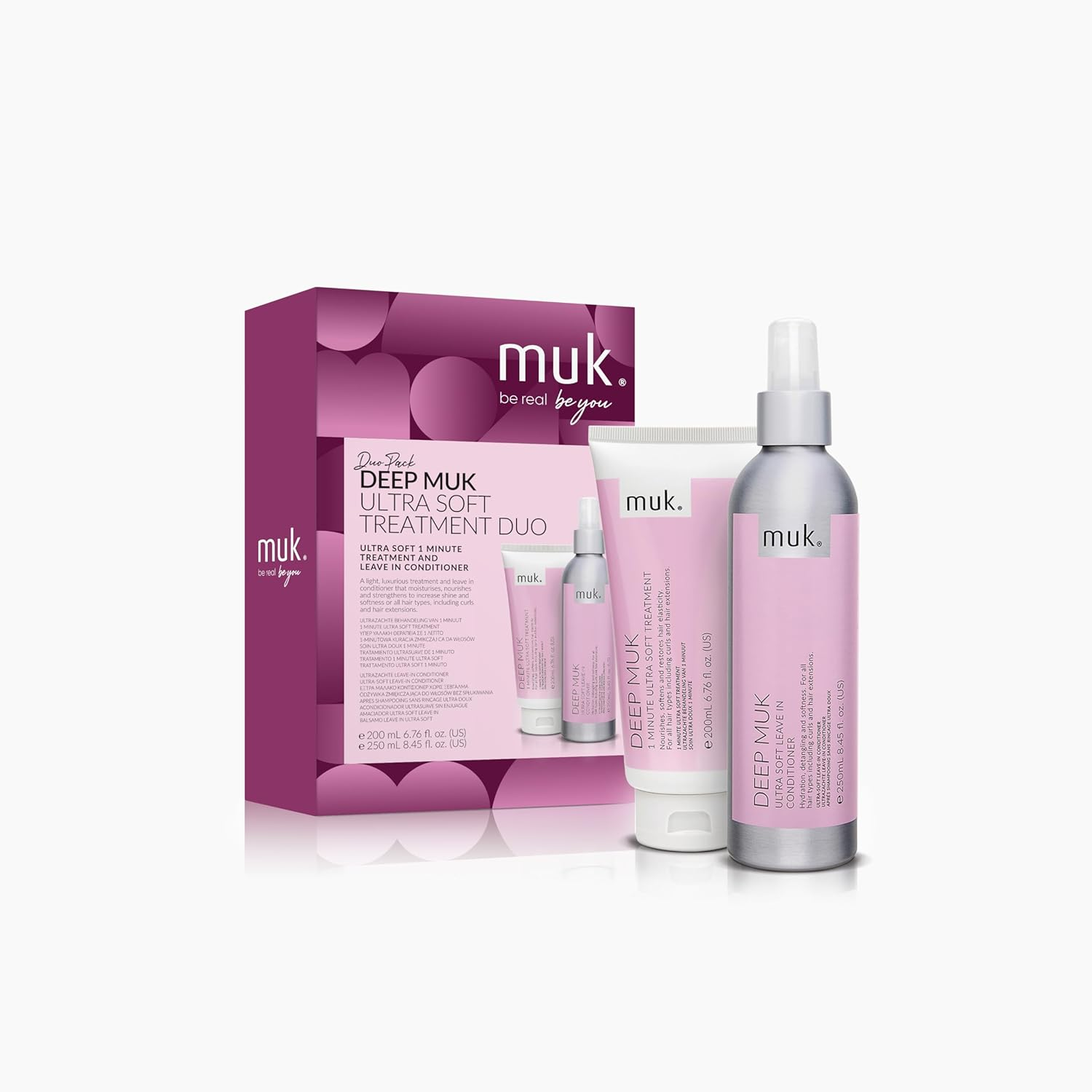 Muk Deep Muk Ultra Soft Leave in Conditioner and 1 Minute Treatment Duo Pack image number 2