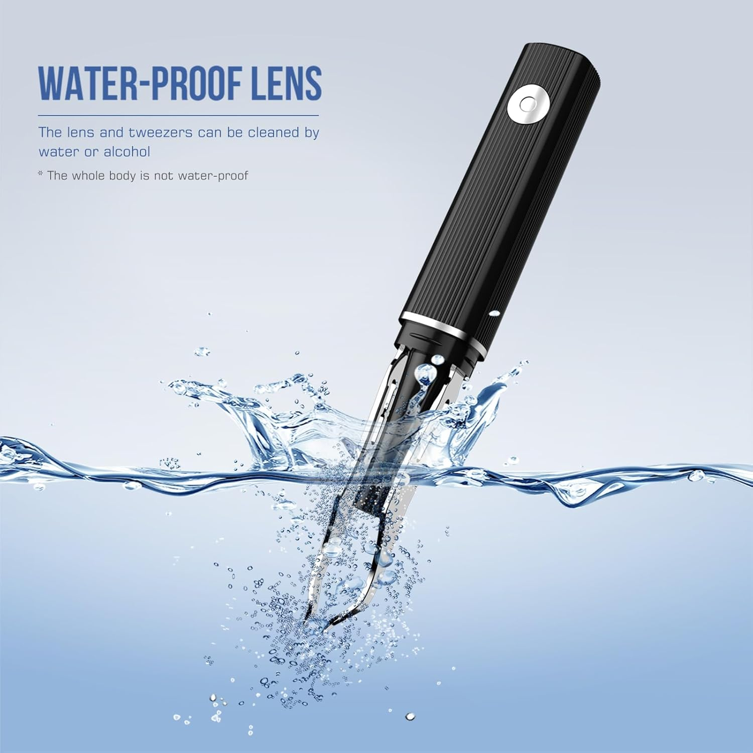 Scopepickeu Visual Hair Removal Tweezers with 1080P Camera,Led Light &ndash; Wifi USB Rechargeable Precision Tweezers for White Hair, Ear Hair, Eyebrows, Eyelash (Black) - Black image number 6