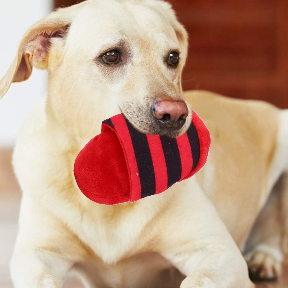 EVTSCAN 3Pcs Dogs Chew Toys, Slipper Shape Sounding Teeth Cleaning Protection Chewing Biting Interactive Training Toy, Pet Supplies image number 1