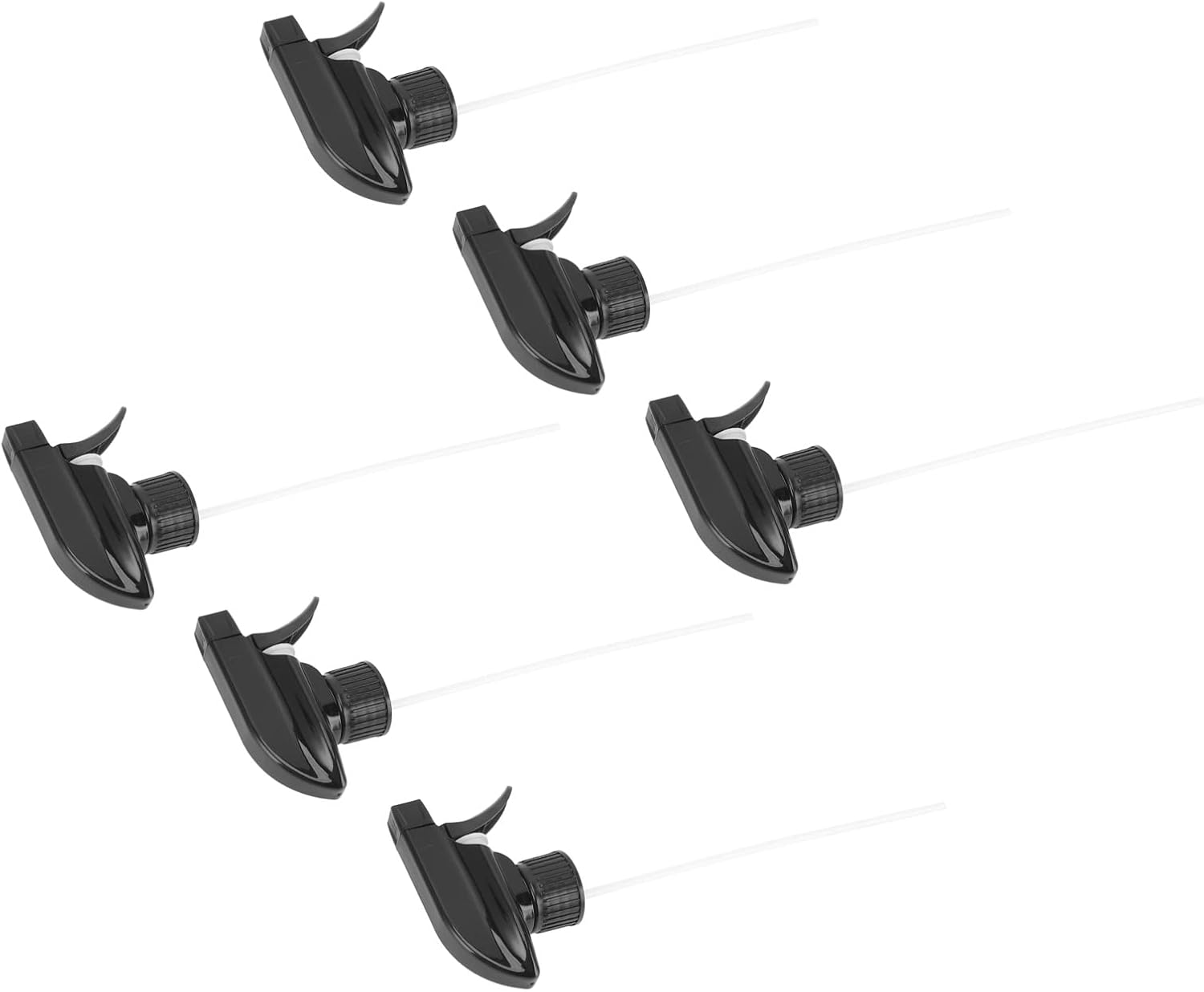 6Pcs Black Spray Bottle Replacement Mist Stream Spray Tops Home Office Supplies image number 4