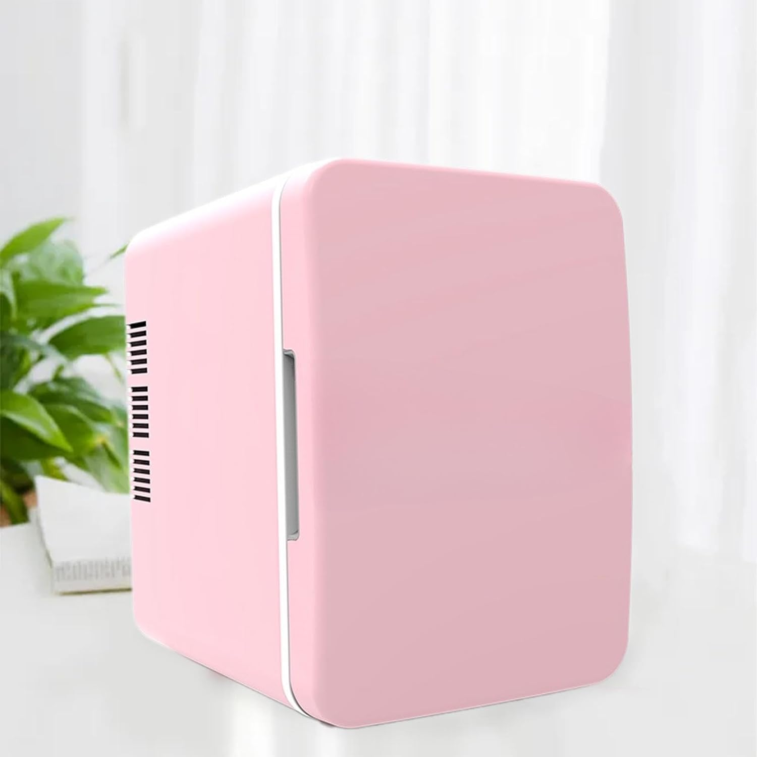 JISADER 4L Mini Fridge Beauty Tool Fridge Compact Refrigerator Portable Drinks Fridge for Bar, Pink image number 1