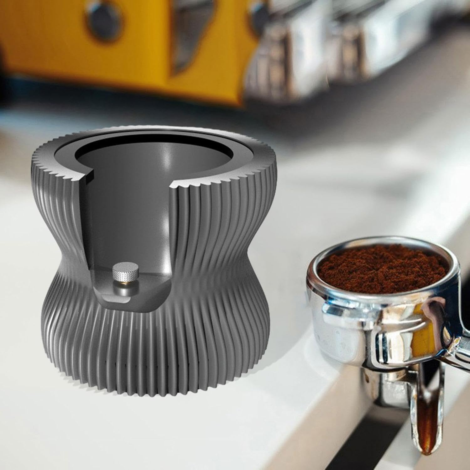 Perfk Coffee Tamper Holder Tamper Station Sturdy Tools Espresso Tamper Station for 51/53/58Mm for Tearoom Home Cafe Counters Shop, Black - Violet image number 7