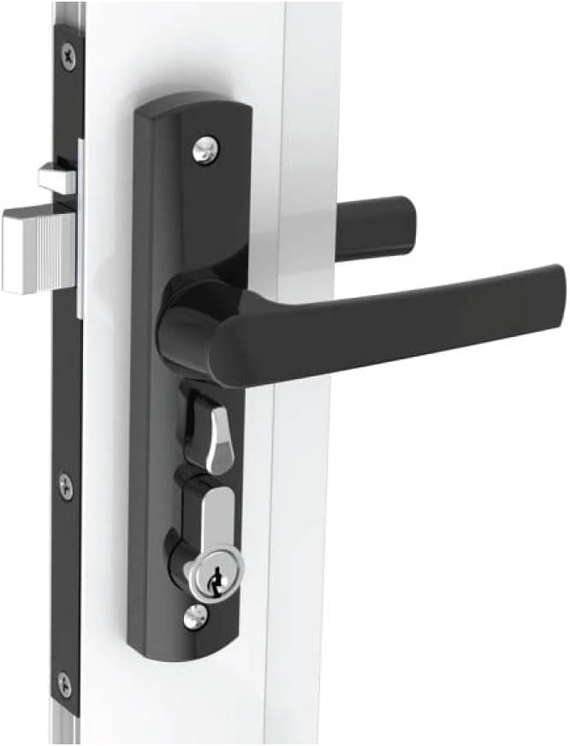 Security Screen Door Hinged | Black | Snib | Cylinder + 3 Keys image number 2
