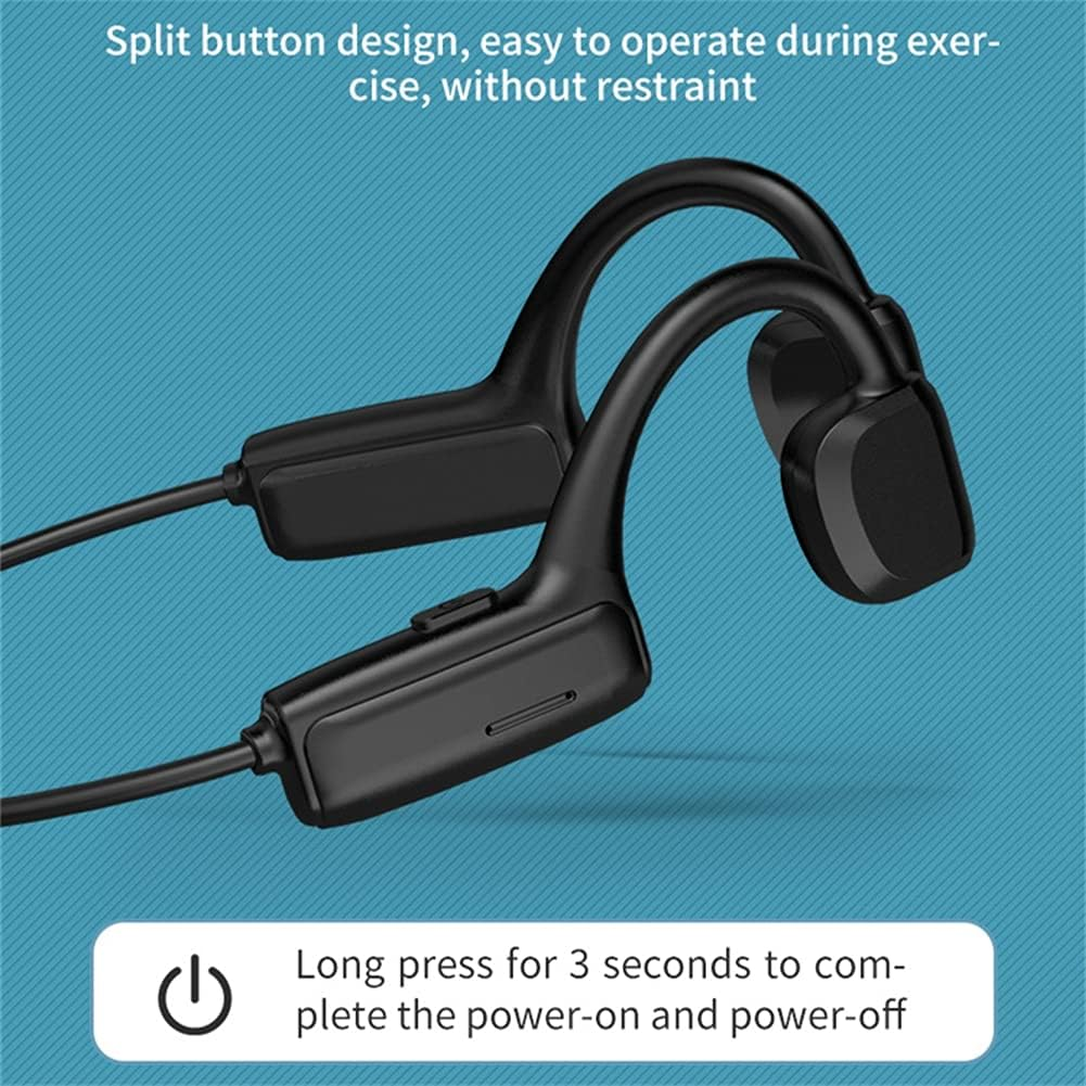 Bone Conduction Headphones, Sport Running Headphones, Bluetooth 5.0 Wireless Sports Headsets, for Running, Hiking, Driving, Bicycling,Red image number 4