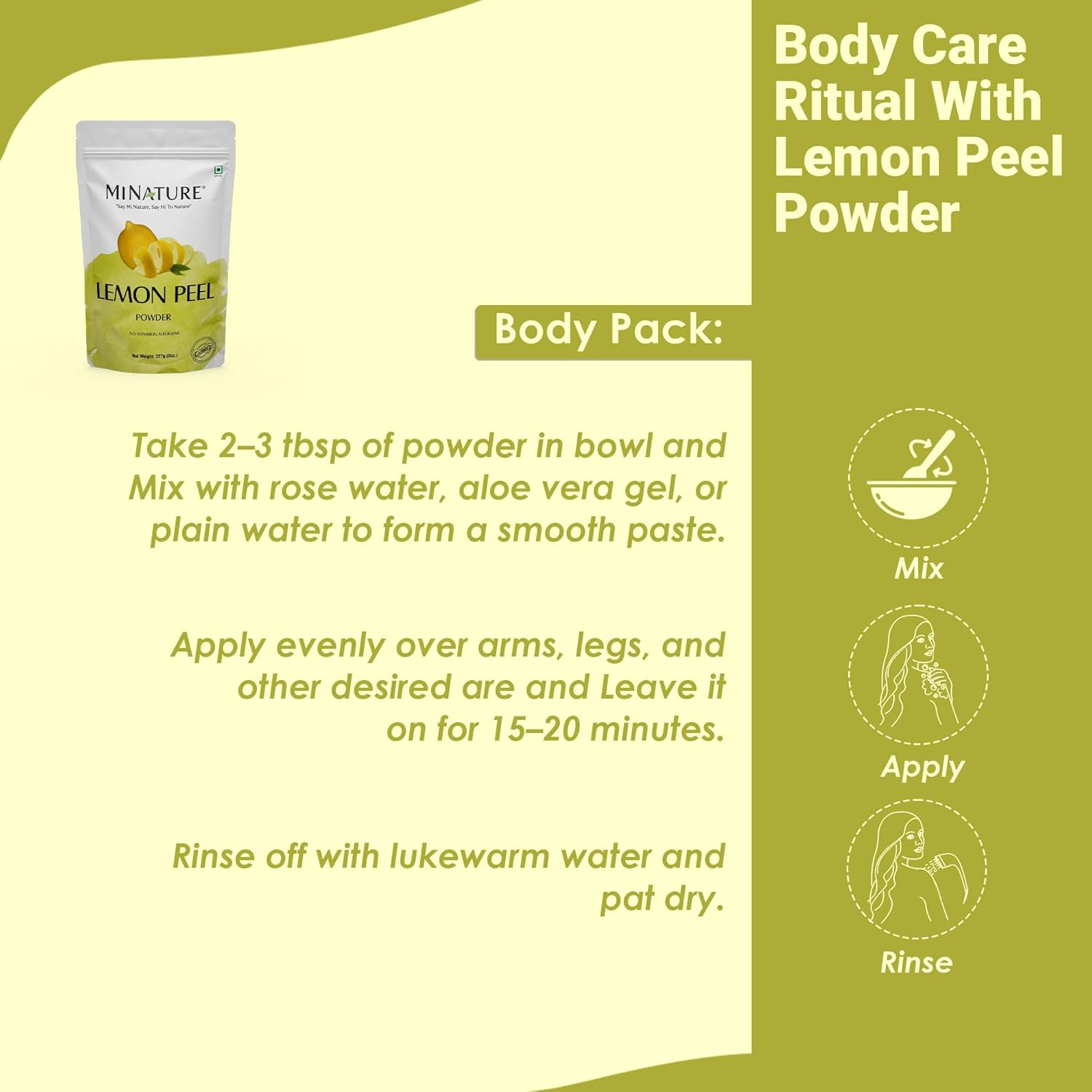 Lemon Peel Powder by Mi Nature | Skincare| Detox|227G(8 Oz) (0.5 Lb) | 100% Natural image number 5
