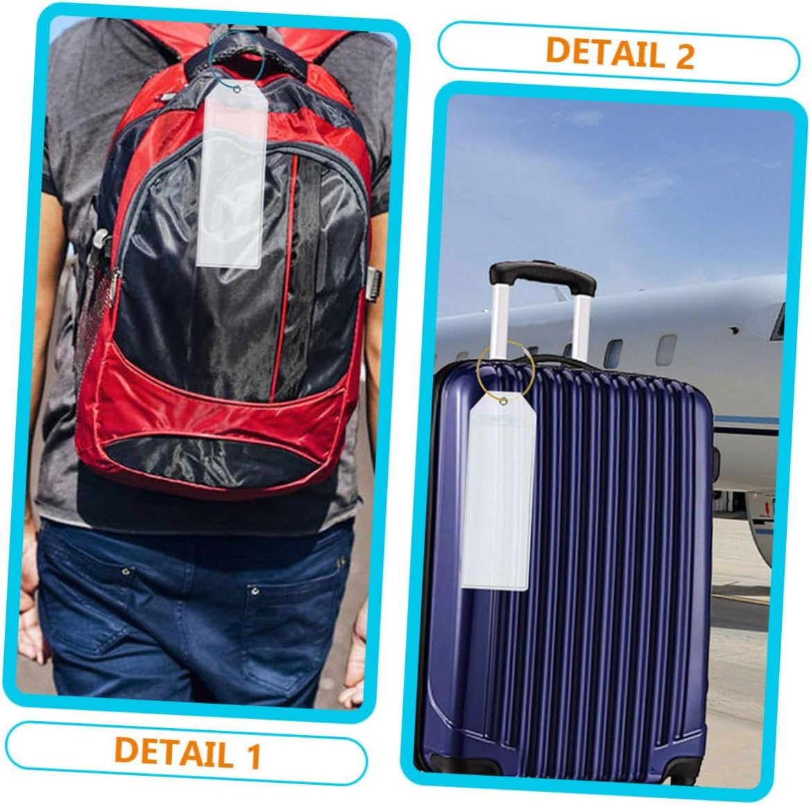 Parliky 7Pcs Cute Luggage Tags for Travel Baggage Tags Suitcase Id Airport Luggage image number 4