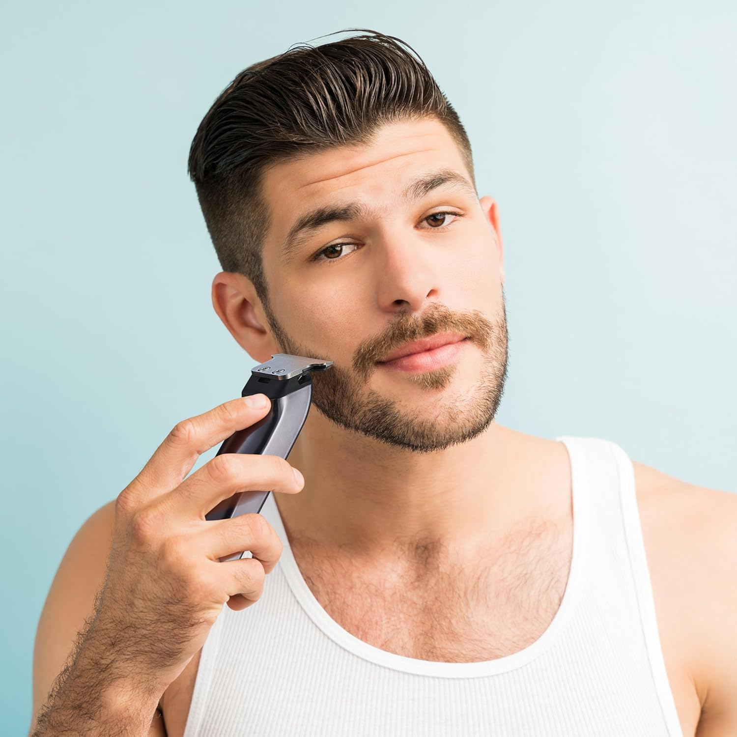 Barberboss Cordless Hair Trimmer for Men, Beard T Blade Grooming, Waterproof Grooming Kit with 4 Guide Combs, LCD Display, USB Fast Charge, Face and Body Hair Trimmer image number 1