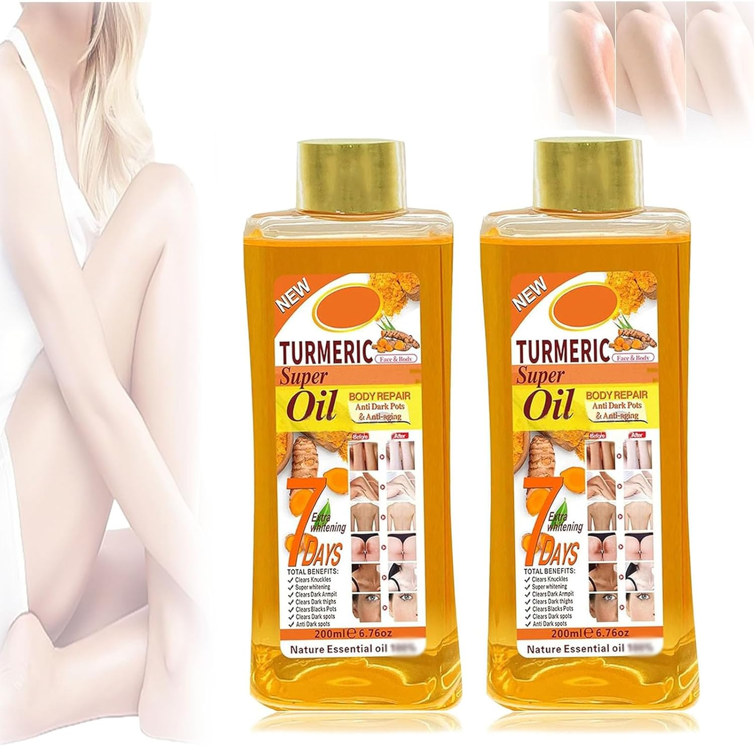 Soft 7 Oil, Soft 7 Turmeric Oil, Soft 7 Oil Body, Soft 7 Turmeric Body Oil, Soft 7 Turmeric Honey Oil, Turmeric Oil for Skin, Veetgold Body Oil, Veetgold Turmeric Super Whitening Body Oil (1Pc)