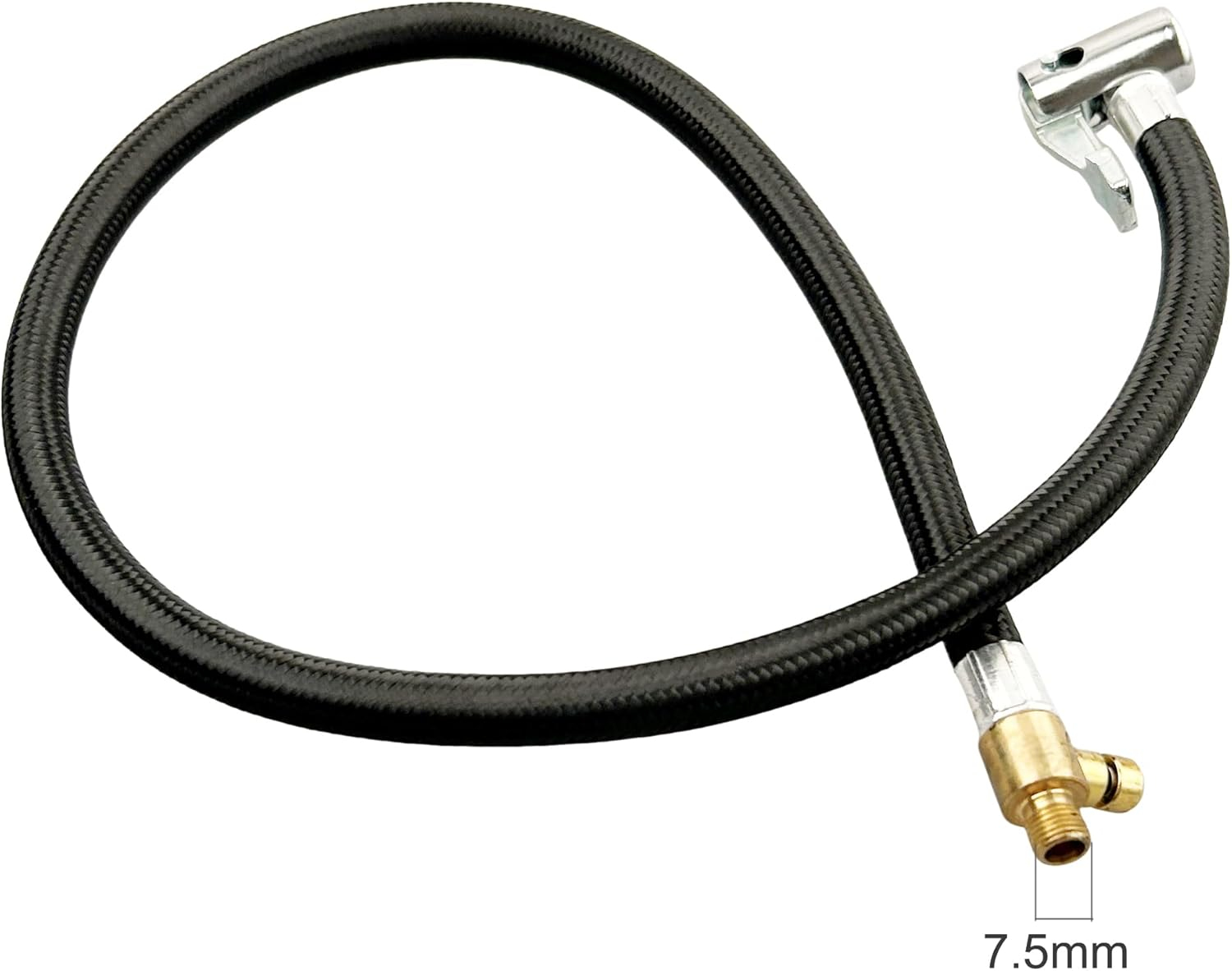 60 CM Tire Inflator Extension Tube Tire Inflator Hose Adapter,Locking Air Chuck with Air Hose, Valve Adaptor, Inflatable Nozzle and Ball Needle for Car, Motorcycle, Bicycle Maintenance image number 2