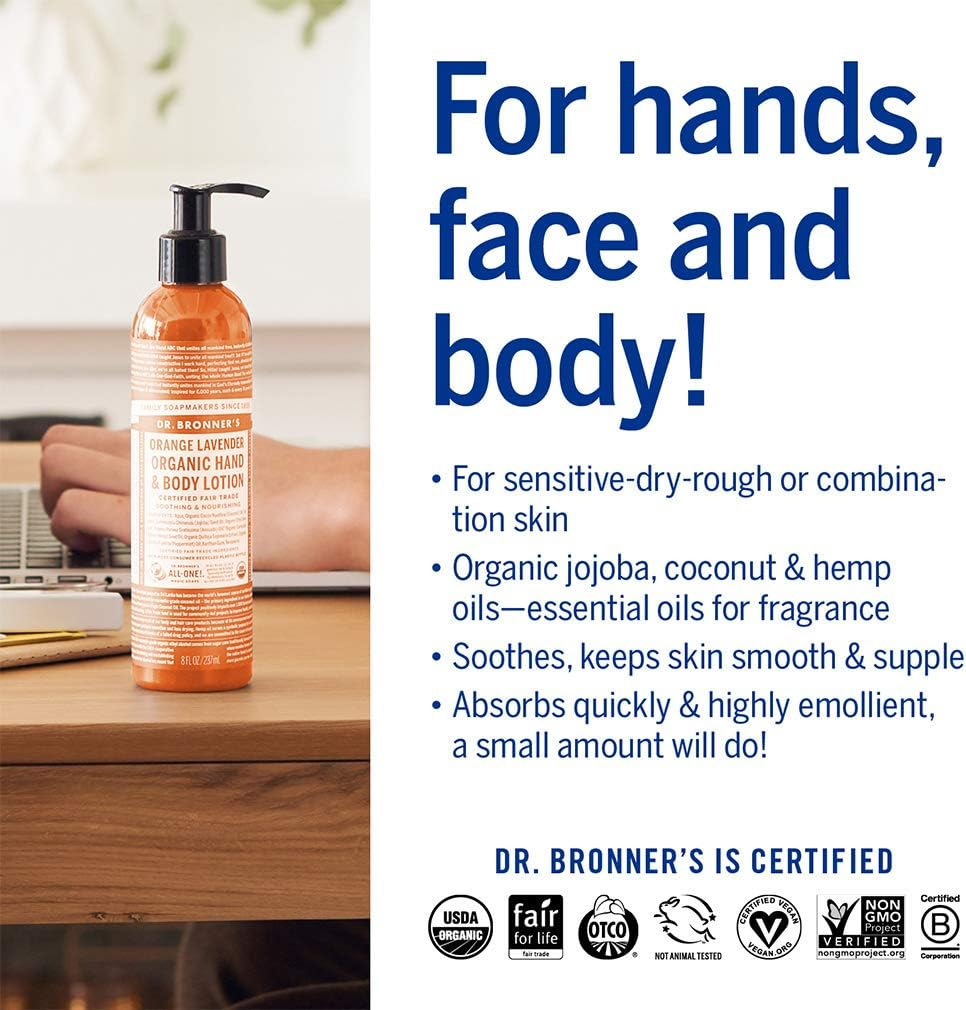 DR BRONNER'S Org Orange Lavender Lotion 237Ml image number 5