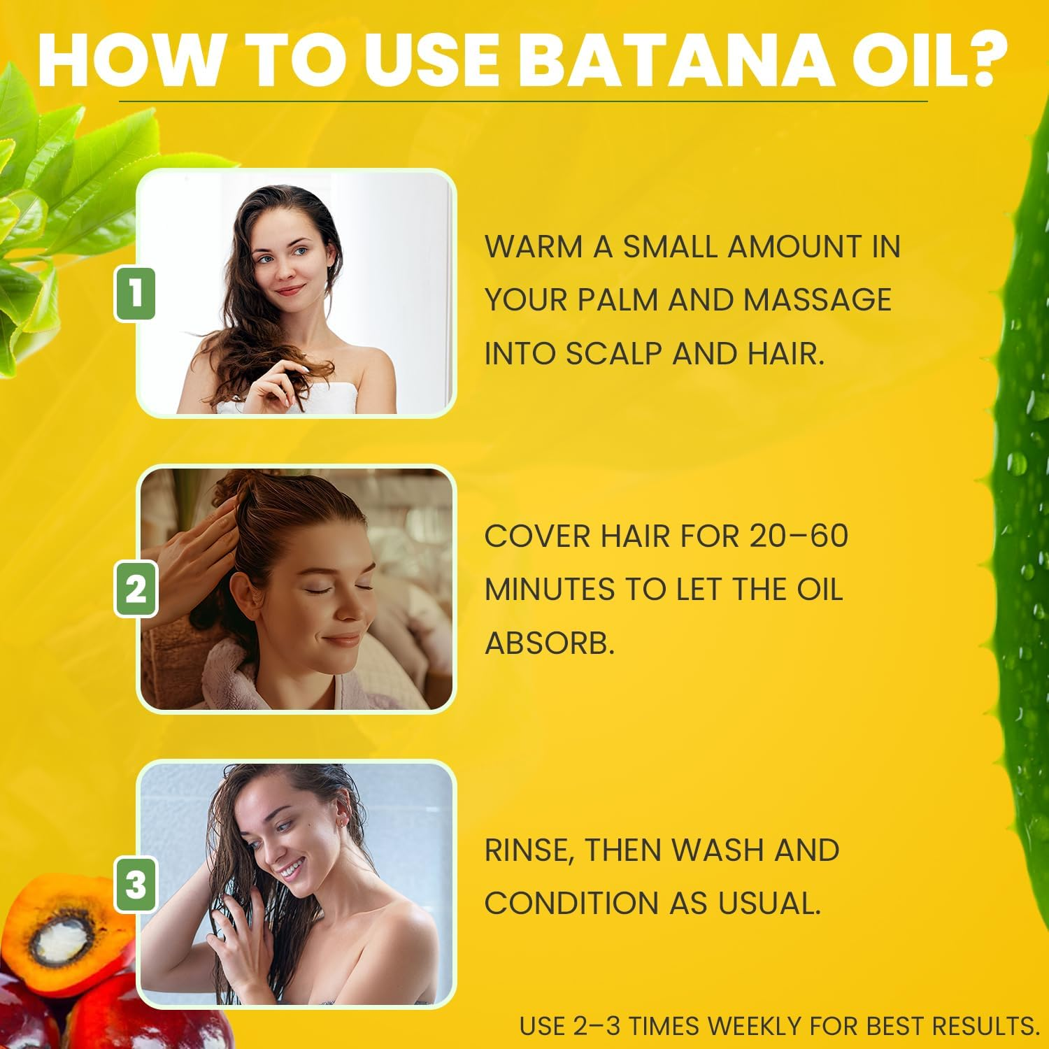 Batana Oil Hair Growth Oil &ndash; Pure & Natural Batana Wild Harvested | Unrefined Batana from Honduras | Nourishing Hair & Scalp Treatment | Moisturizing Body Serum | 118Ml image number 1
