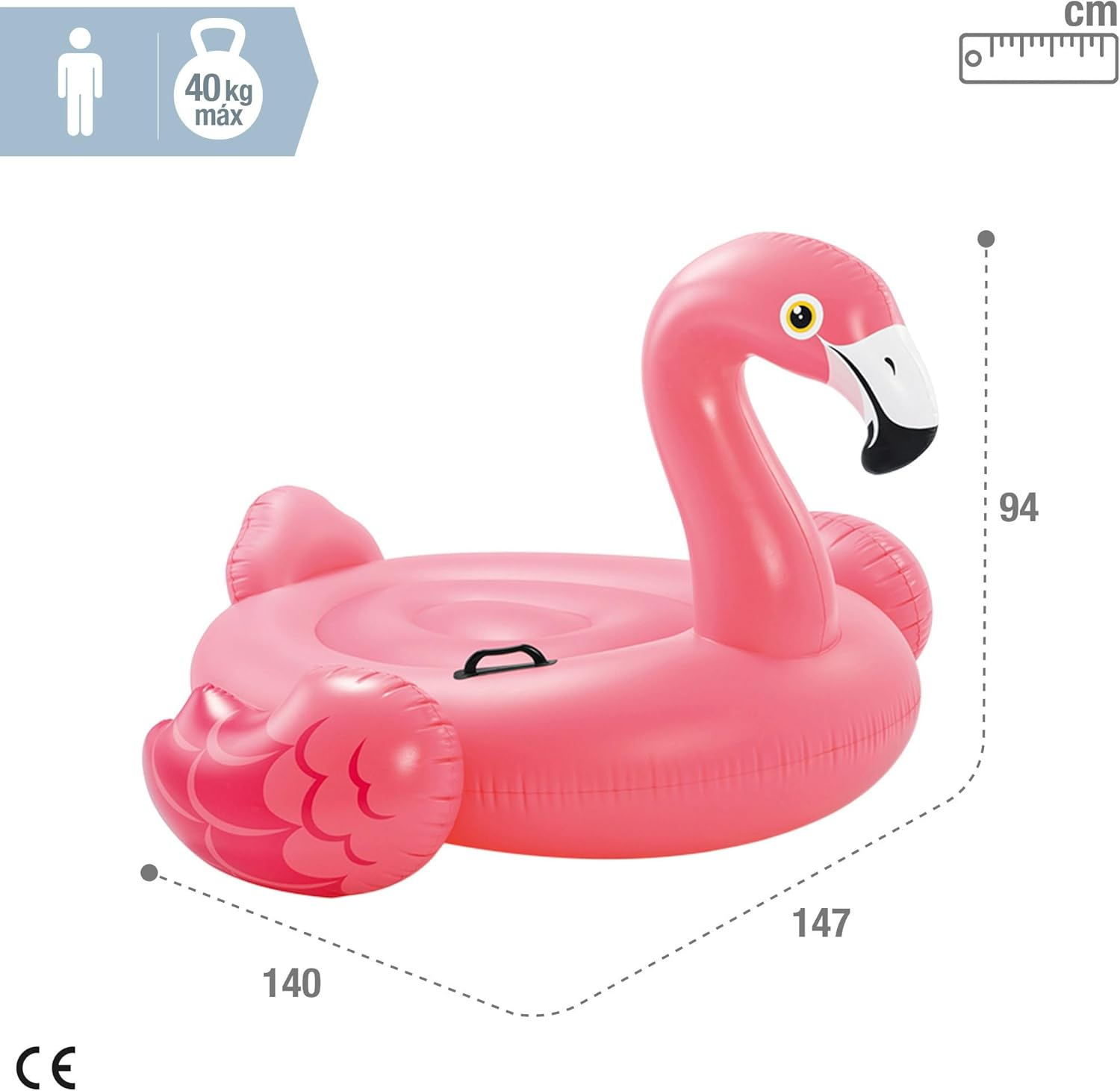 INTEX 57558NP - Pink Flamingo Ride-On, Age 3+, Size 1.47Mx1.4Mx94Cm image number 1
