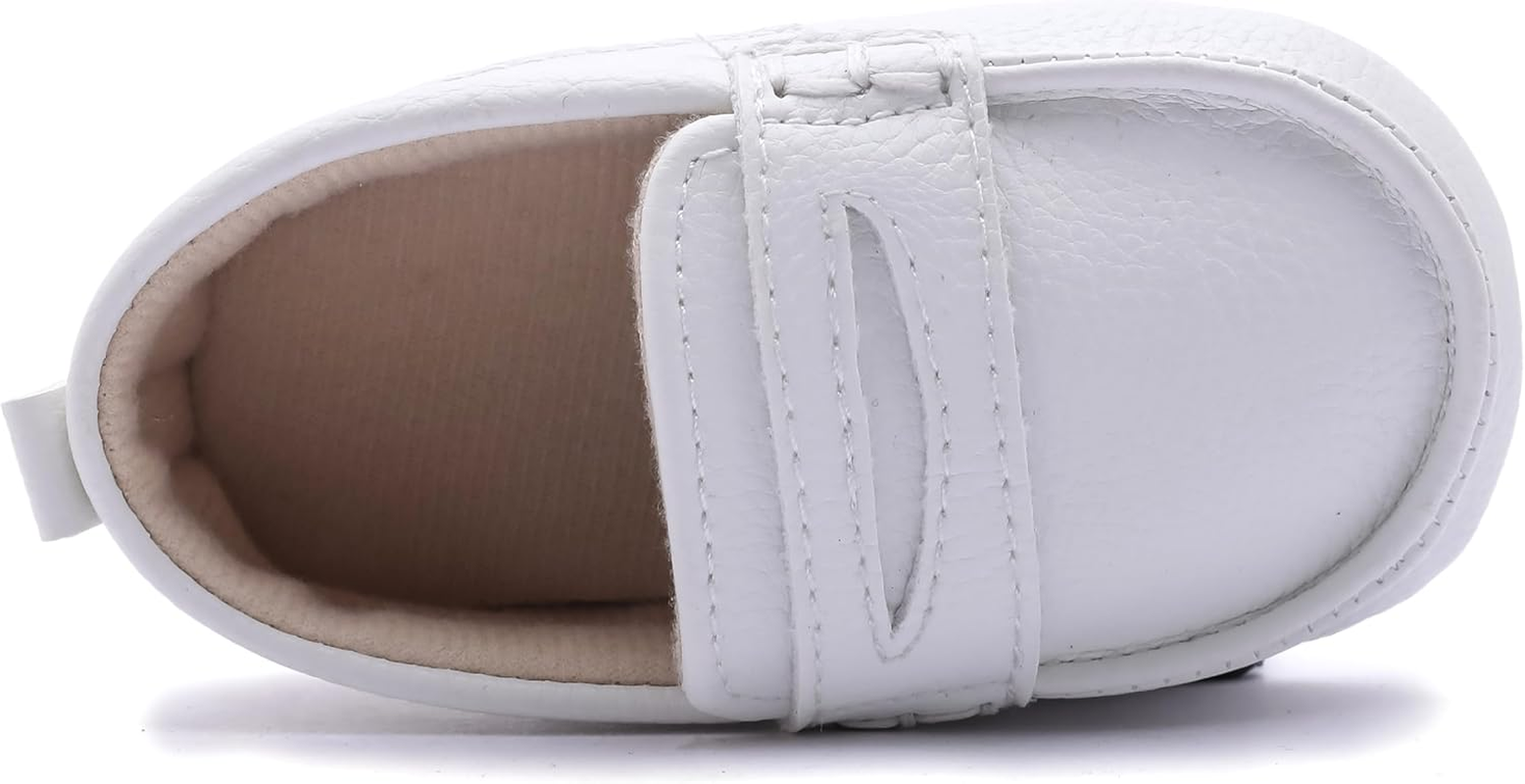 LONSOEN Baby Toddler Boys Girls Loafers Newborn Leather Moccasins Infant First Walking Dress Shoes image number 6