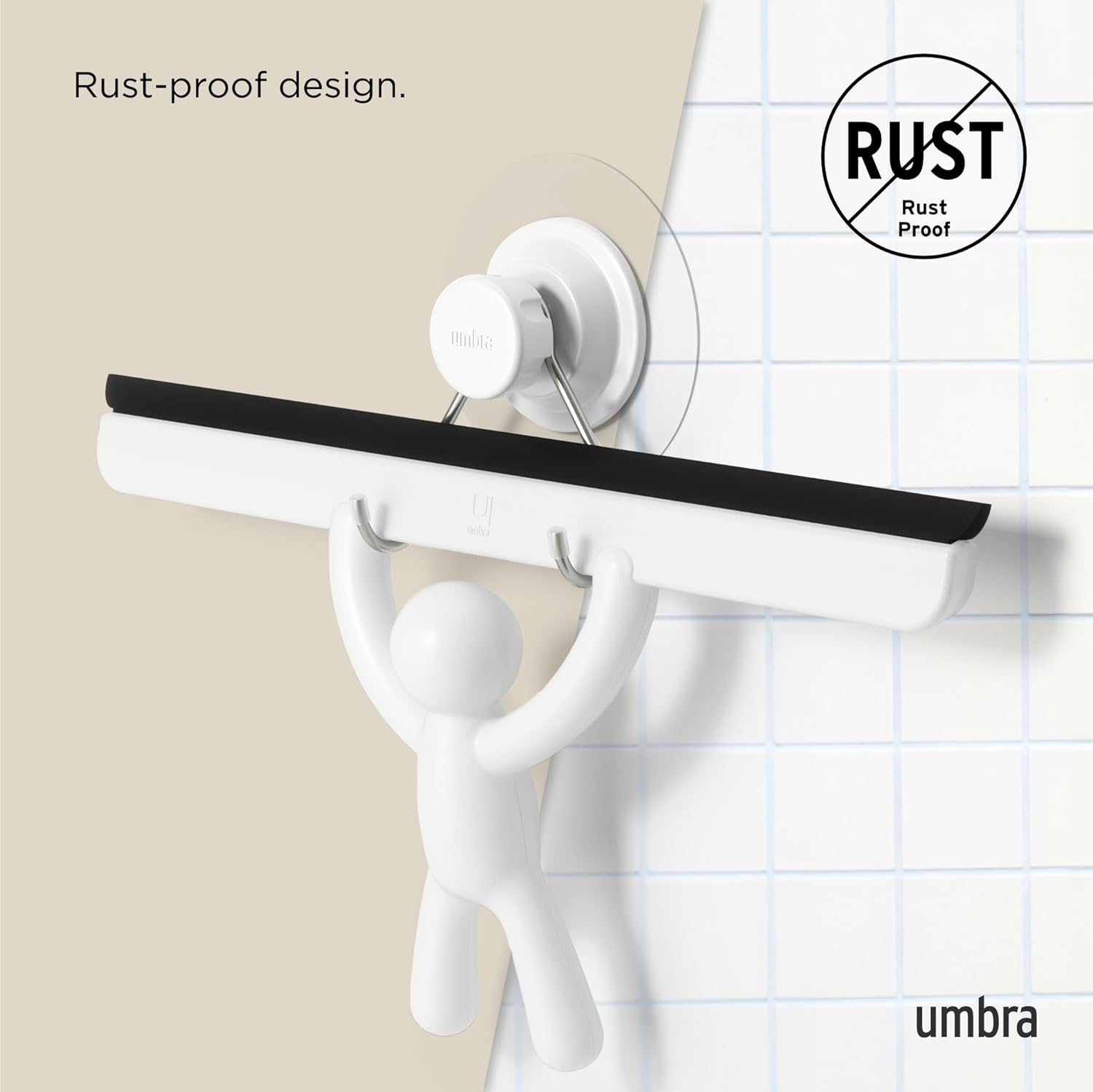 Umbra Buddy Adhesive Squeegee, White image number 5