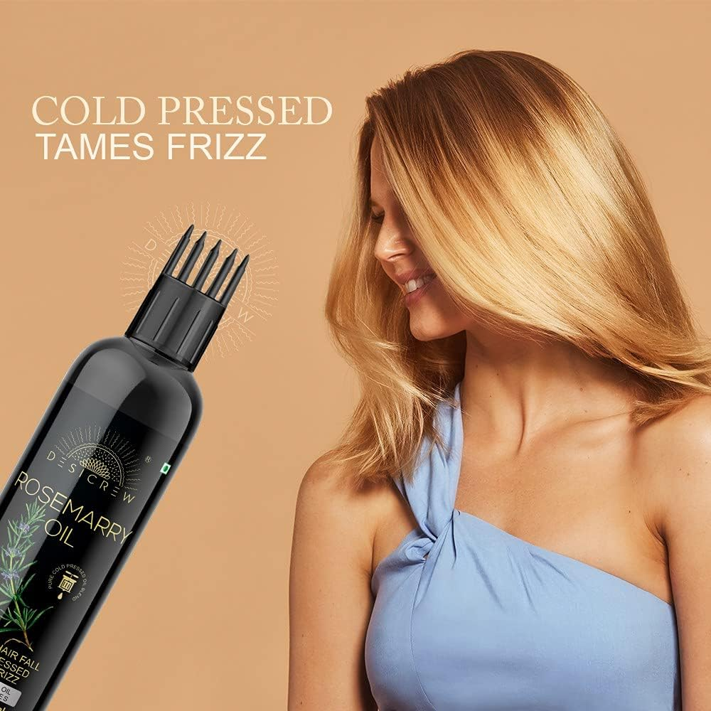 DESICREW Pure Rosemary Oil with Comb Applicator - Cold Pressed - for Hair, Skin & Nail Care Pack of 2 Bottle(200 Ml) image number 2