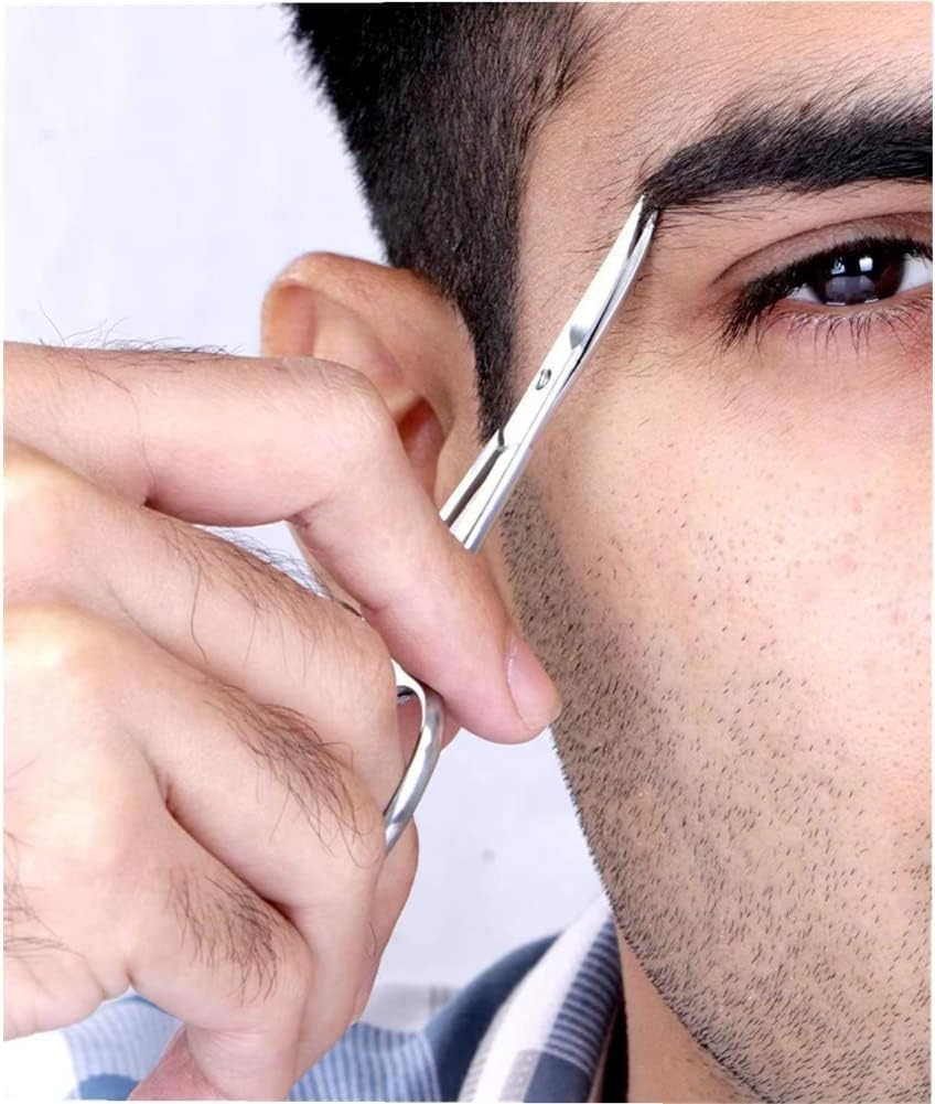 3 Pack Professional Scissors & Nose Hair Beauty Scissors,- Multi-Purpose Stainless Steel Beauty Grooming Scissor for Nail, Facial Hair, Eyebrow, Eyelash, Dry Skin image number 1