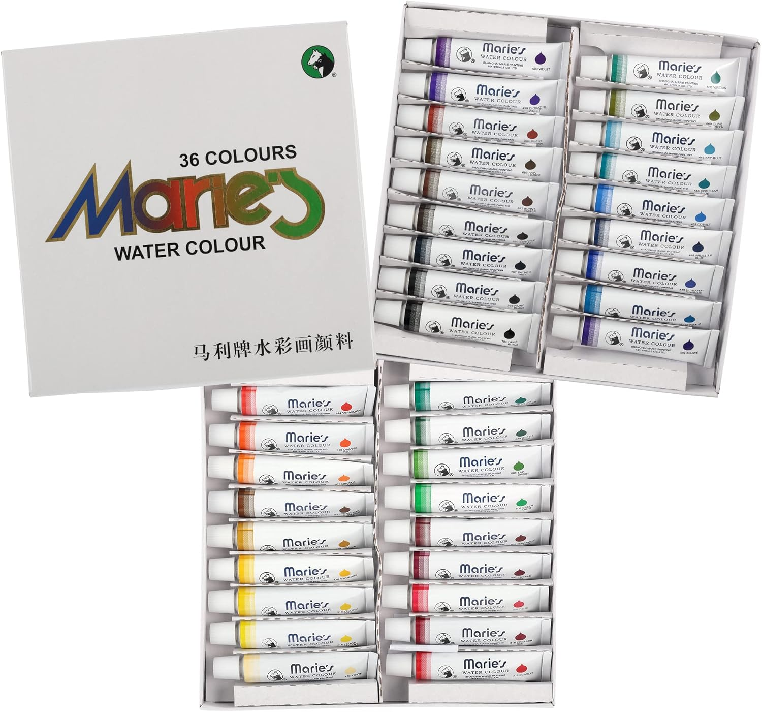 Marie'S Student Watercolor Set, Extra Fine Highly Pigmented Paint Set - 12Ml Tubes - Assorted Colors - [Set of 12] image number 1