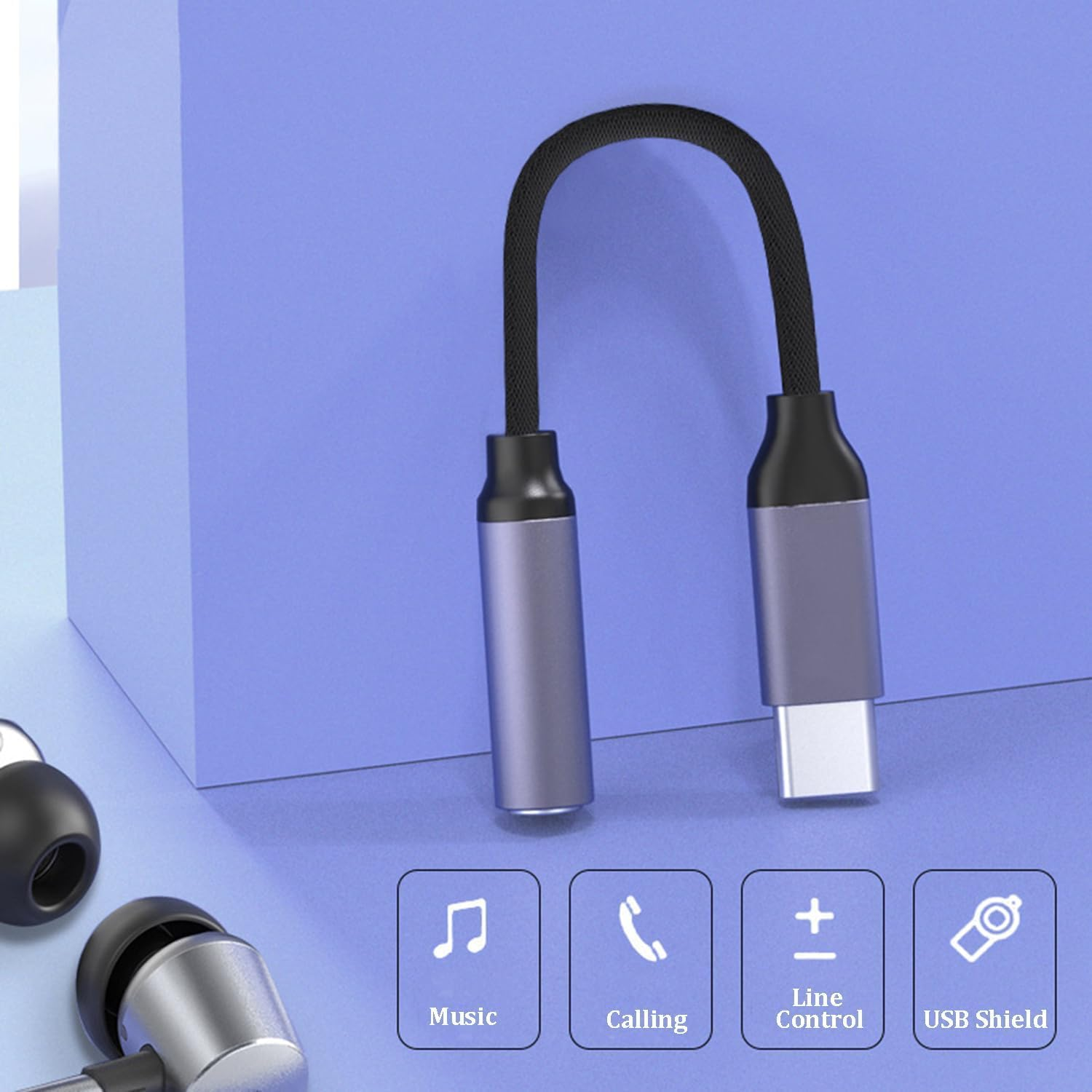 Kwevos USB Type C to 3.5Mm Female Headphone Jack Adapter, USB C to Aux Audio Dongle Cable Cord Compatible with Samsung Galaxy S23 S22 S21 S20 Ultra (1) image number 2