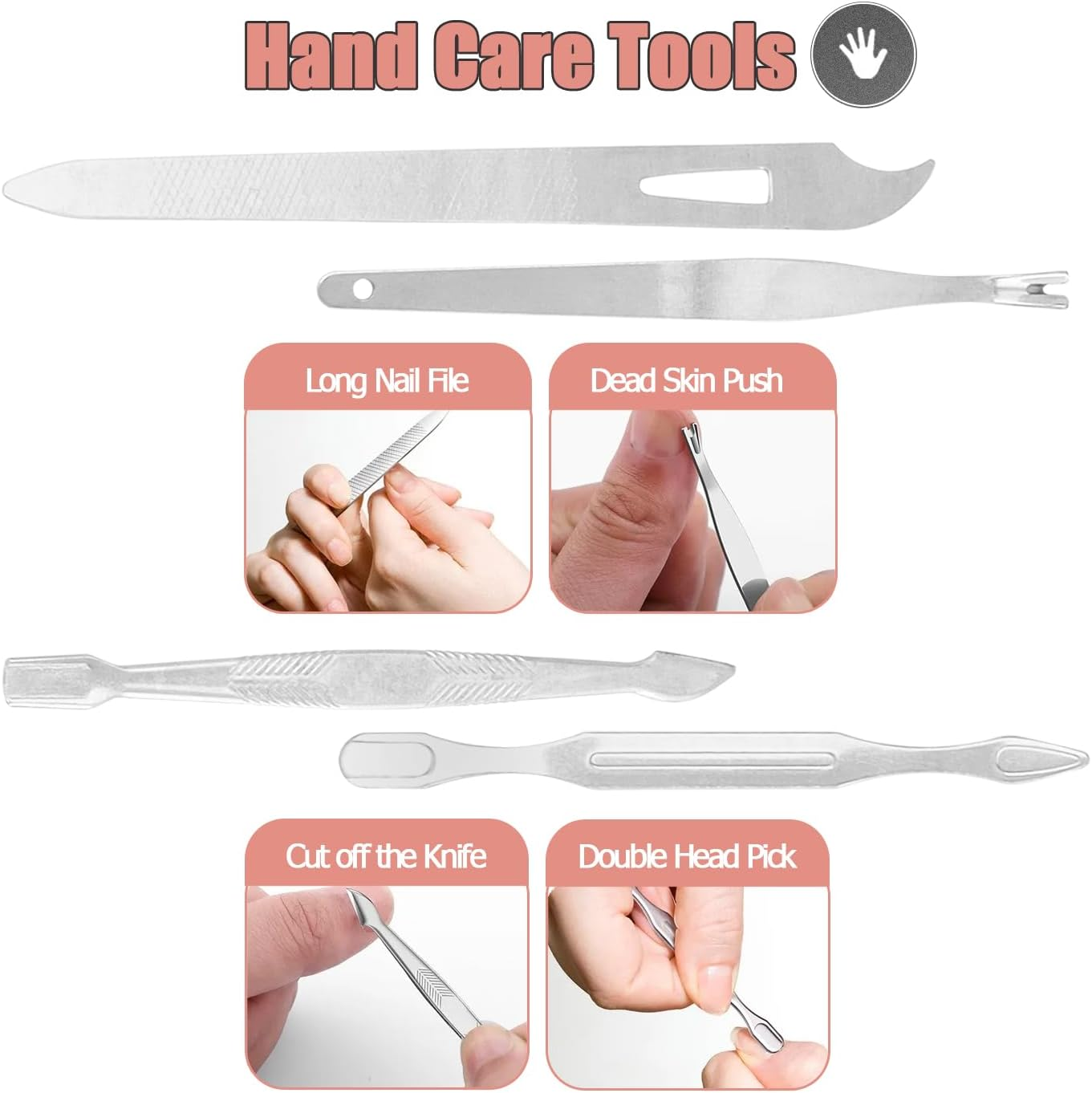 Bestgle Manicure Set, 19 In-1 Nail Clippers Pedicure Sets Stainless Steel Nail Manicure Pedicure Kit Professional Nail Grooming Kits with Portable Travel Case image number 6