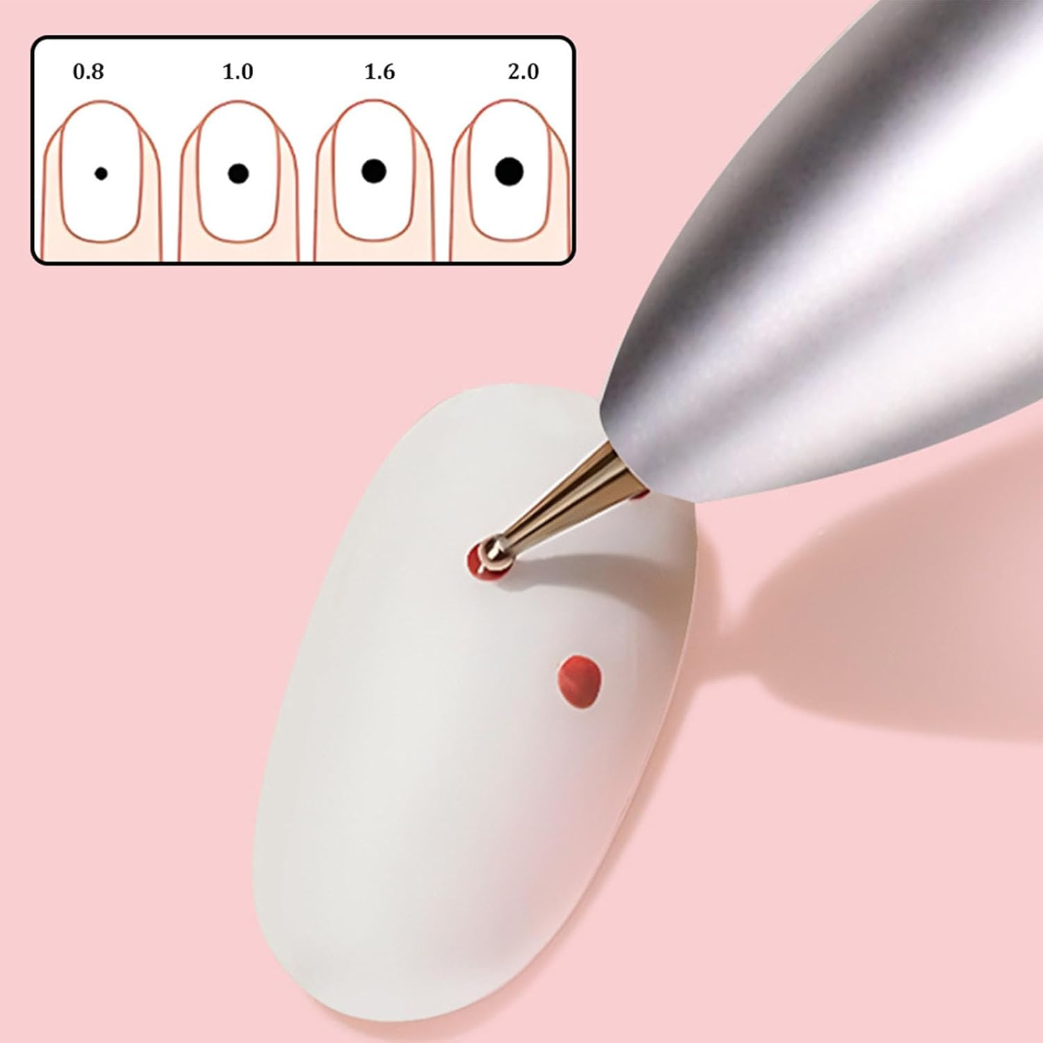 YUYTE 5 in 1 Nail Point Pen Ball Pointing Dotting Tool for Nail Art with ABS Material Easy to Control Multifunctional Design image number 1