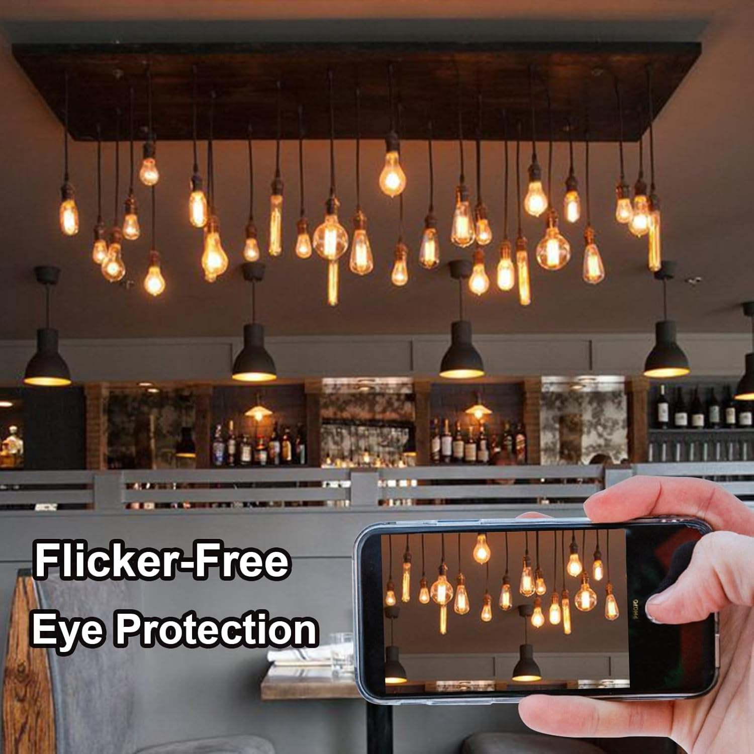 YOUDIAN Vintage Edison Bayonet Light Bulb 40W Equivalent,4W Energy Saver G80 B22 LED Bulbs Warm White 2700K,B22 Bayonet Cap Edison Retro Style LED Decorative Light Bulb,220V,Pack of 2 image number 6