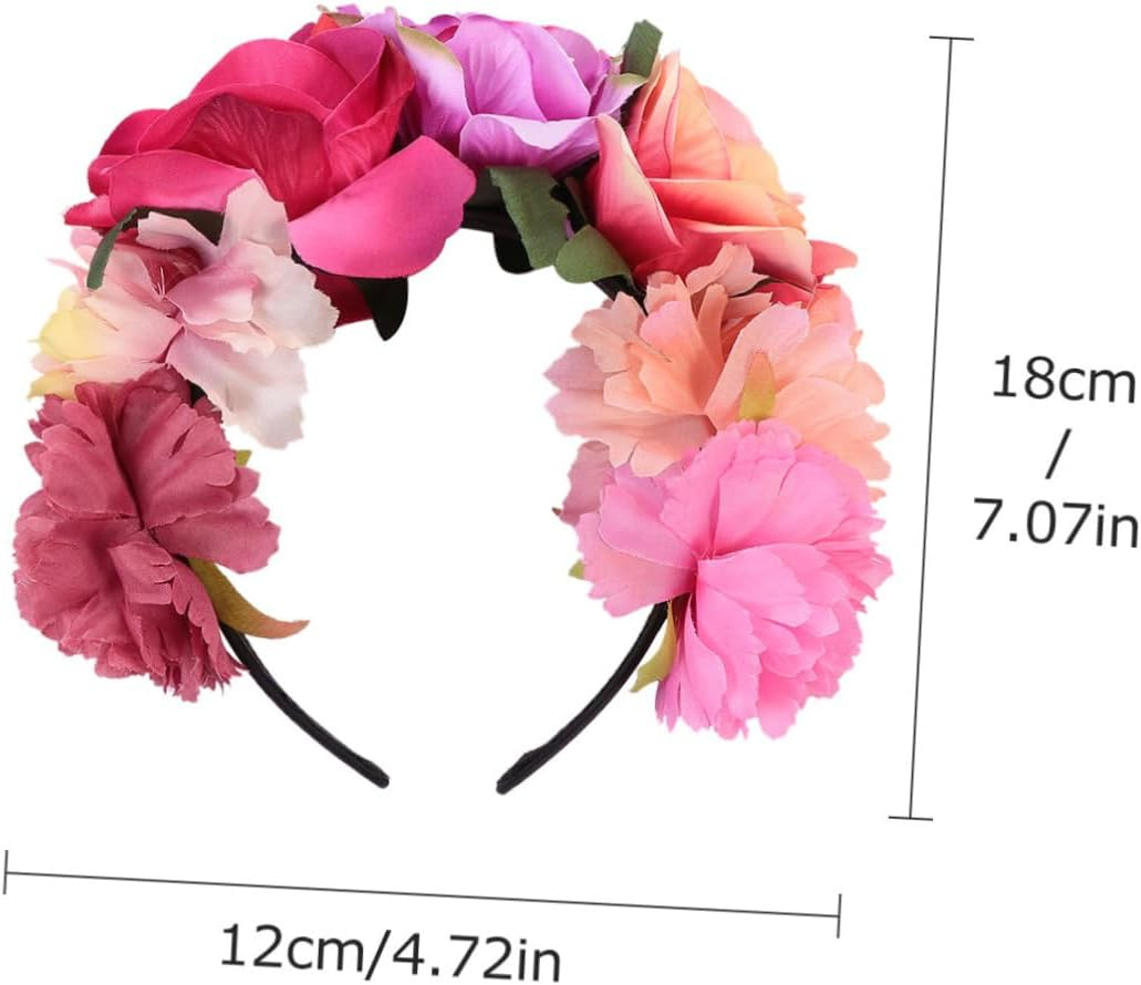 Halloween Headband Headdress for Halloween Parties Floral Hair Band for Women Festival Costume Cosplay Accessory Holiday Party Decoration image number 5