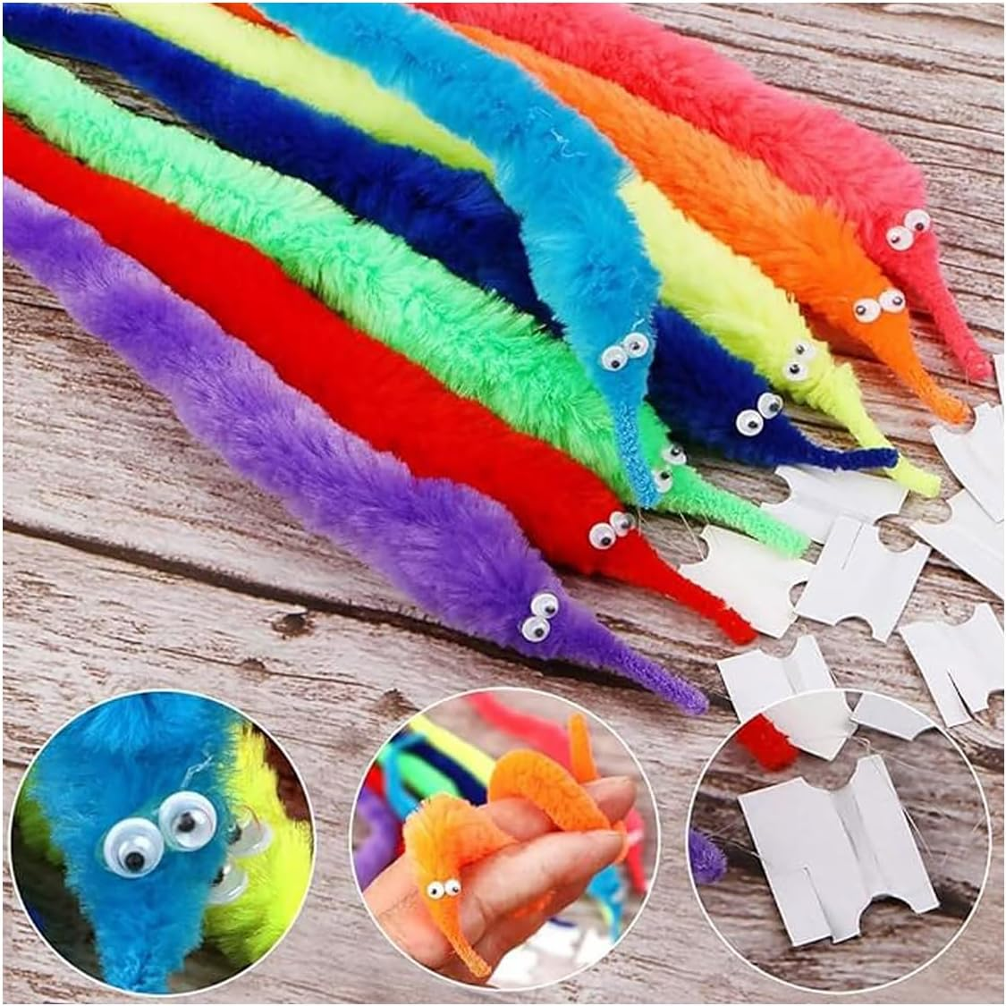 Magic Worm Toy Magic Worm Colour Invisible Twisty Caterpillar Cat Toy for Party Supplies (16 Pcs) image number 6