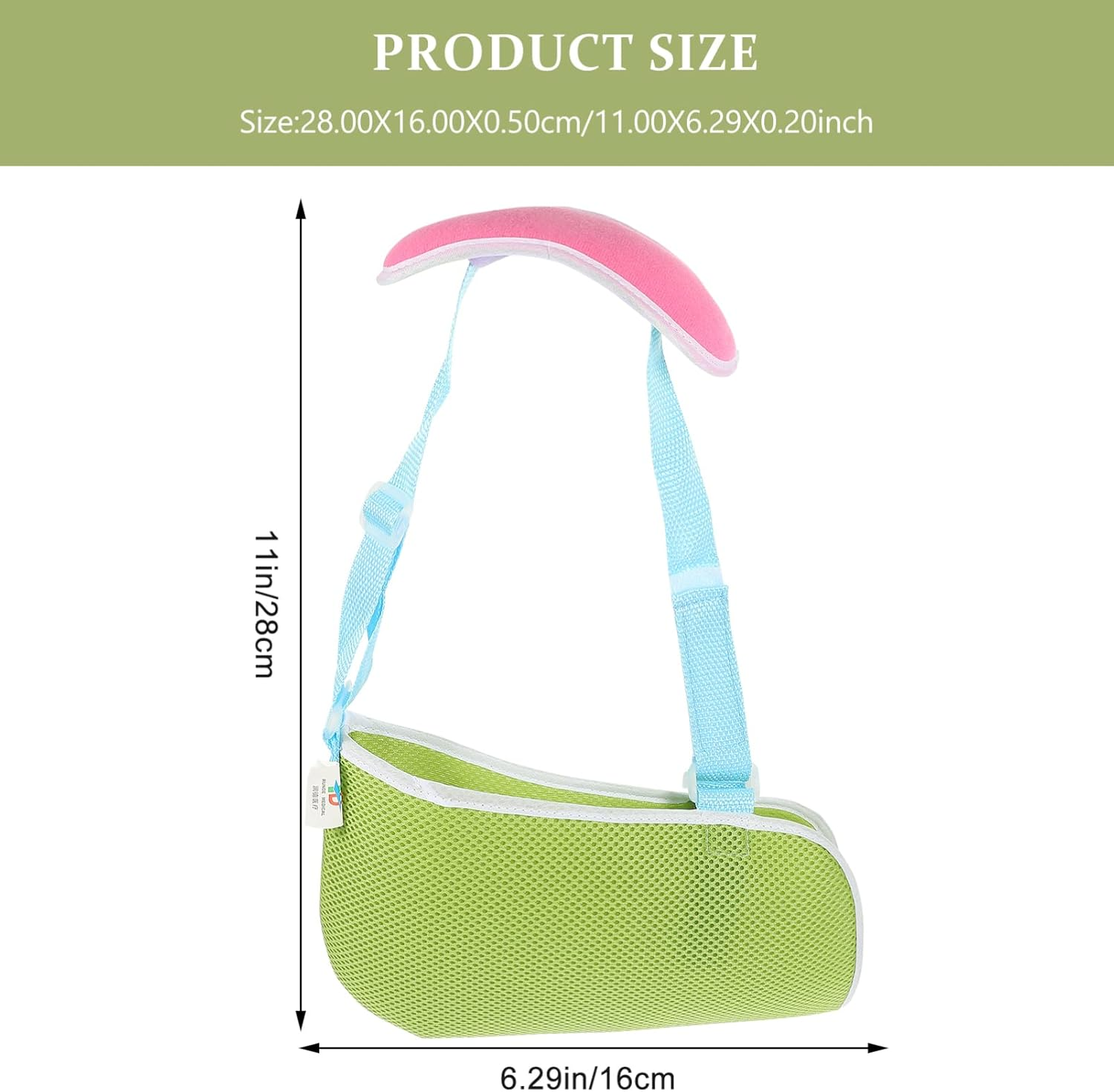 Healeved Breathable Arm Sling for Boys and Girls Forearm Support Brace for Fractured Arms Lightweight and Comfortable Design Suitable for Shoulder Injuries Random Shoulder Pad image number 4