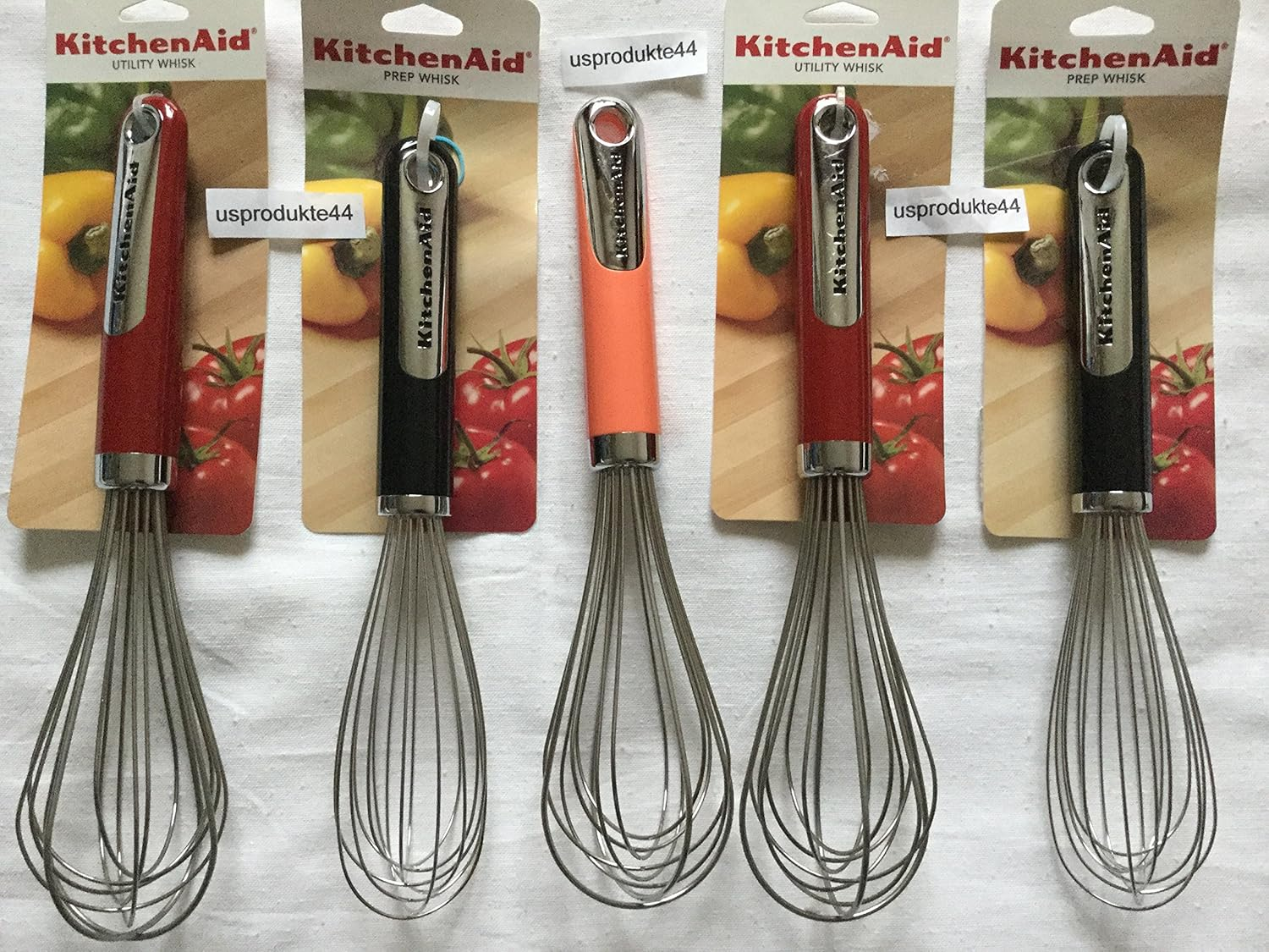 Kitchenaid Classic Whisk Empire Red - 27Cm Stainless Steel with Gloss Black Handle and Satin Chrome Accents | Ideal for Whipping, Beating Eggs, and Mixing | Suitable for Both Dry & Liquid Ingredients image number 2