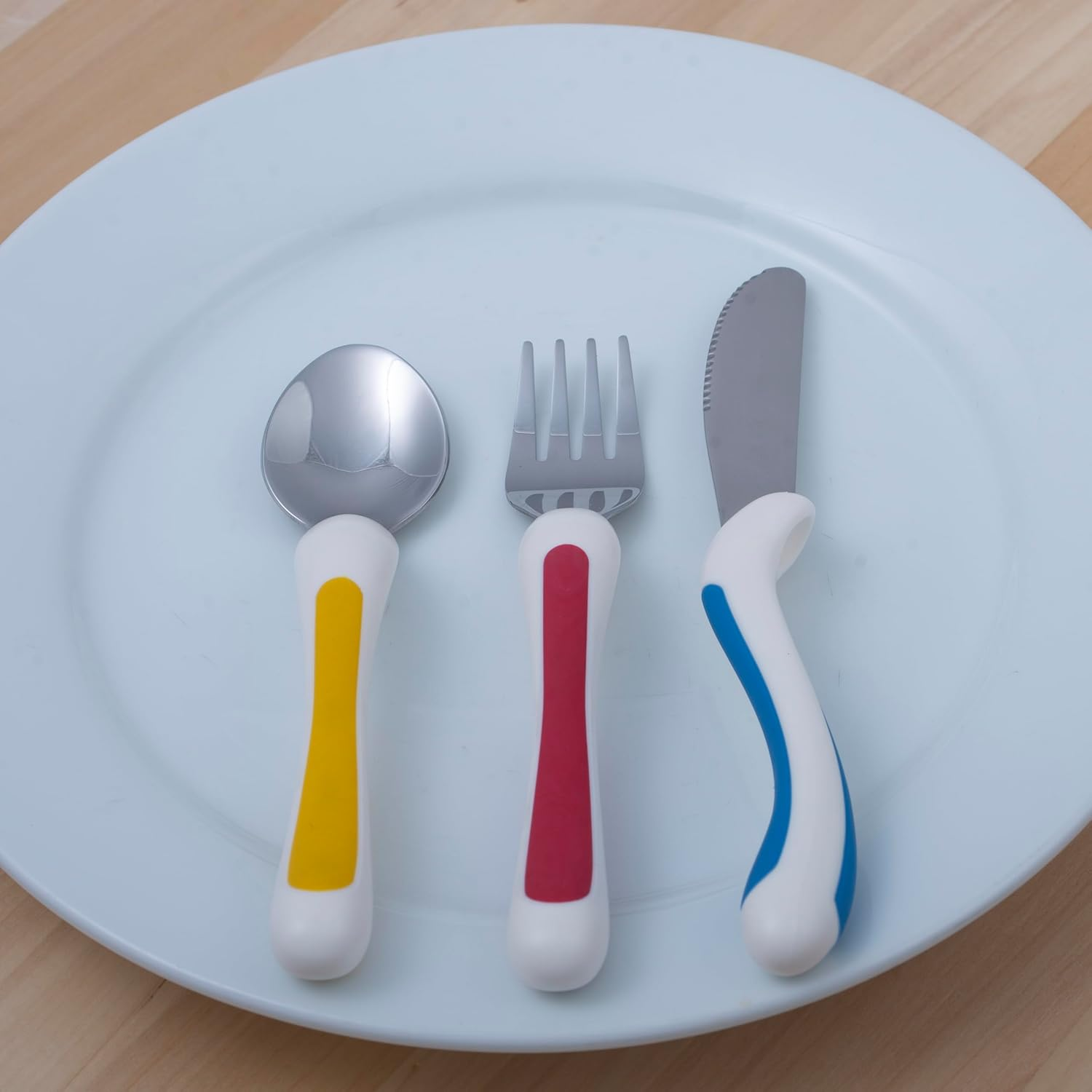 NRS Healthcare M80282 Kura Care Easy Grip Children'S Cutlery - Knife, Fork and Spoon Set image number 3