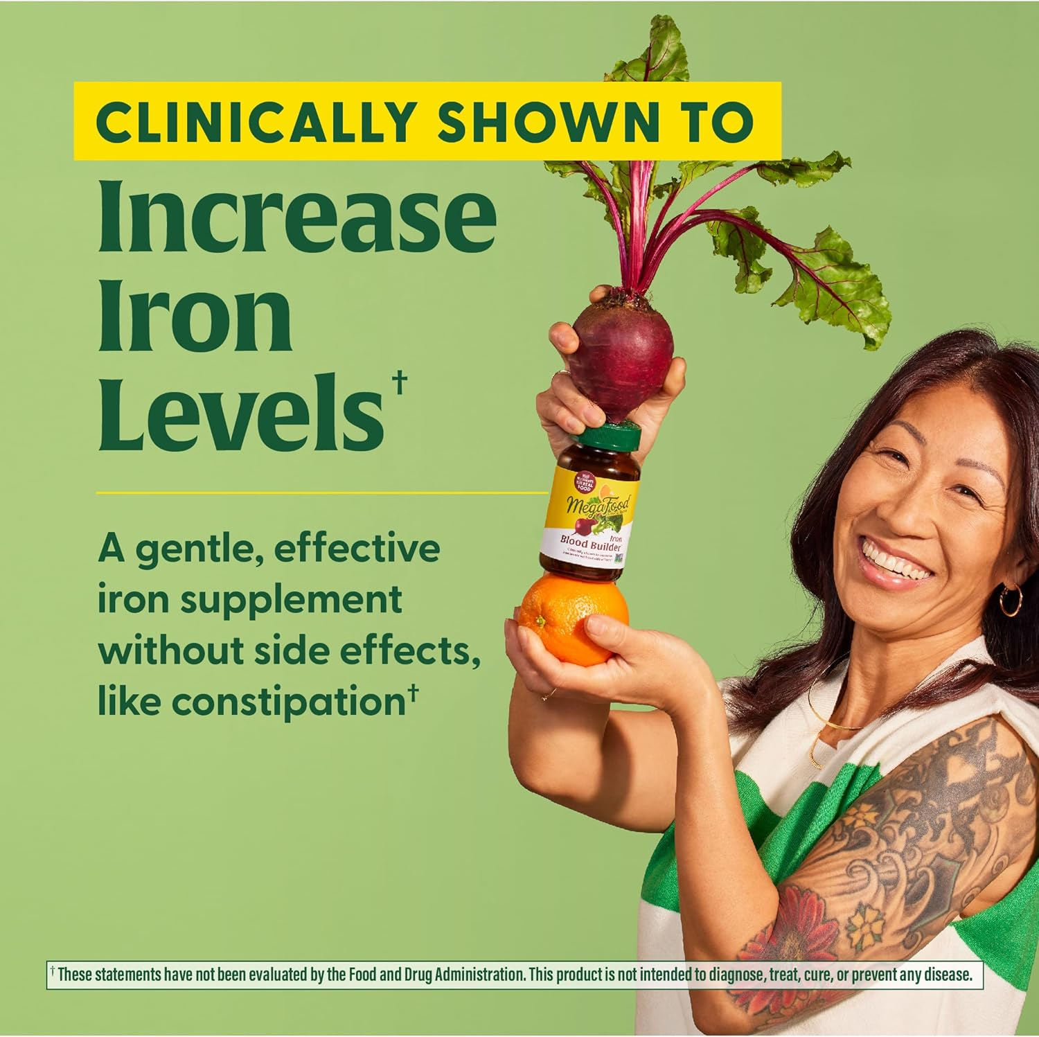 Megafood Blood Builder - Iron Supplement for Energy Support with Vitamin B12 and Folic Acid - No Nausea or Constipation - 180 Tablets image number 5