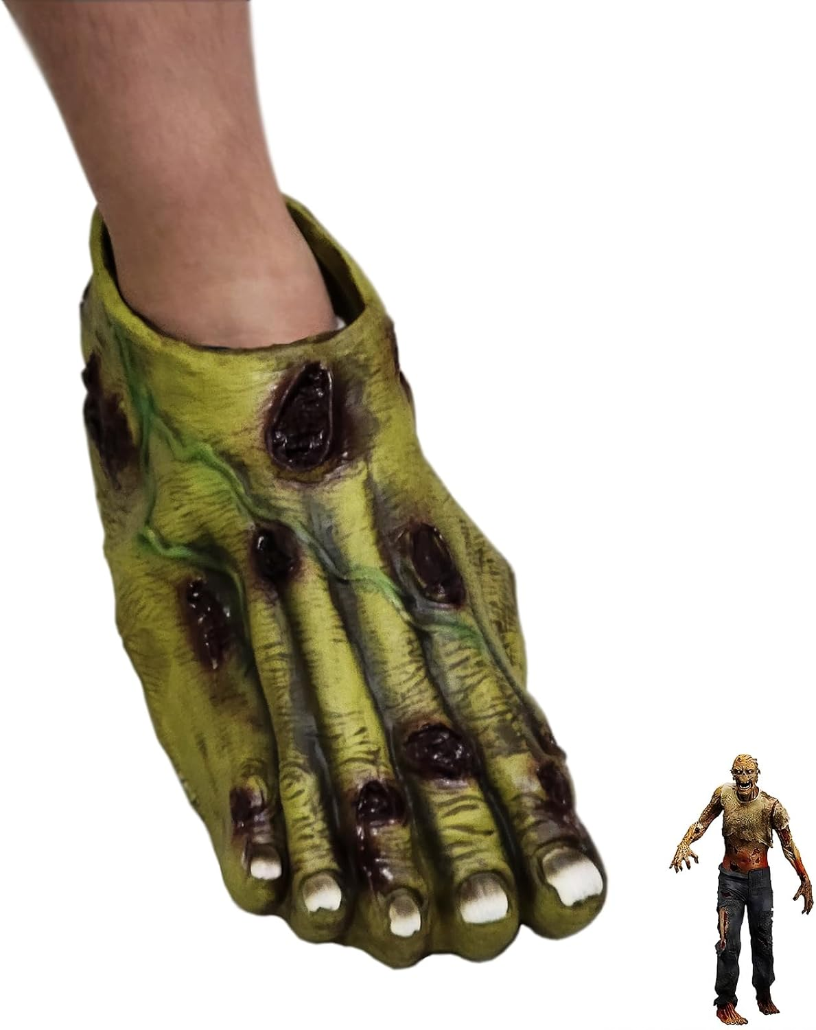 Auto-Plaza Pair of Adult Zombie Ghoulish Productions Flesh Zombie Latex Zombie for Halloween, Party and Cosplay image number 4