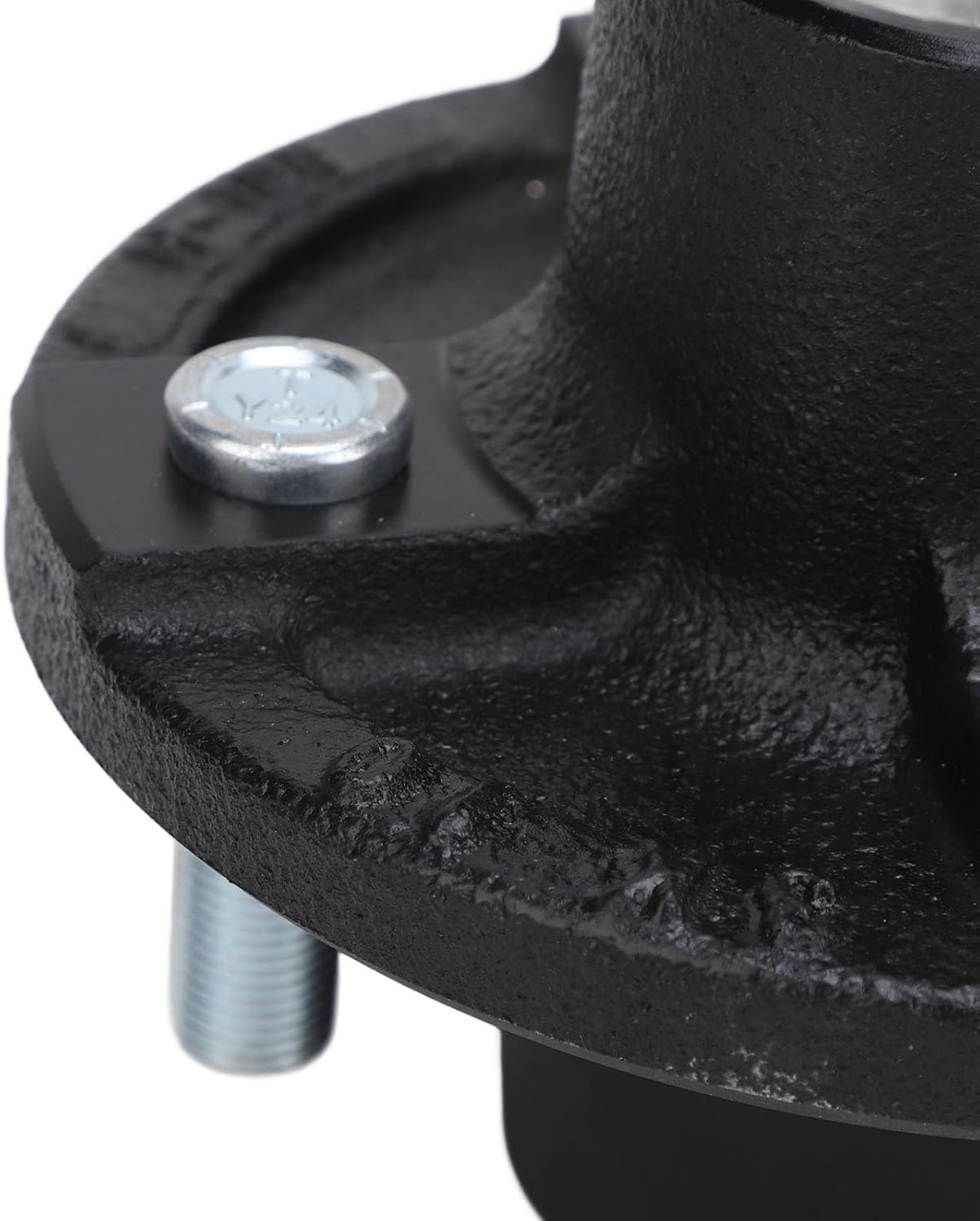 2000Lbs Trailer Axle Kit Heavy Duty High Load Bearing 4 on 4In Screw Idler Hub round Bt8 Spindle for Cargo Boat Trailer Spindle Durable Metal Construction image number 4