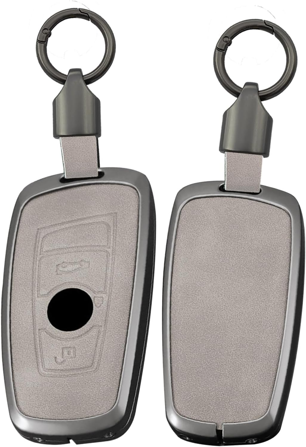 Ontto Metal Leather Key Fob Cover Fit for BMW F20 F30 G20 F31 F34 F10 G30 F11 X3 F25 X4 I3 M3 M4 1 2 3 4 5 6 7 Series Smart Key Shell Case Keyring Key Holder Keychain Accessories