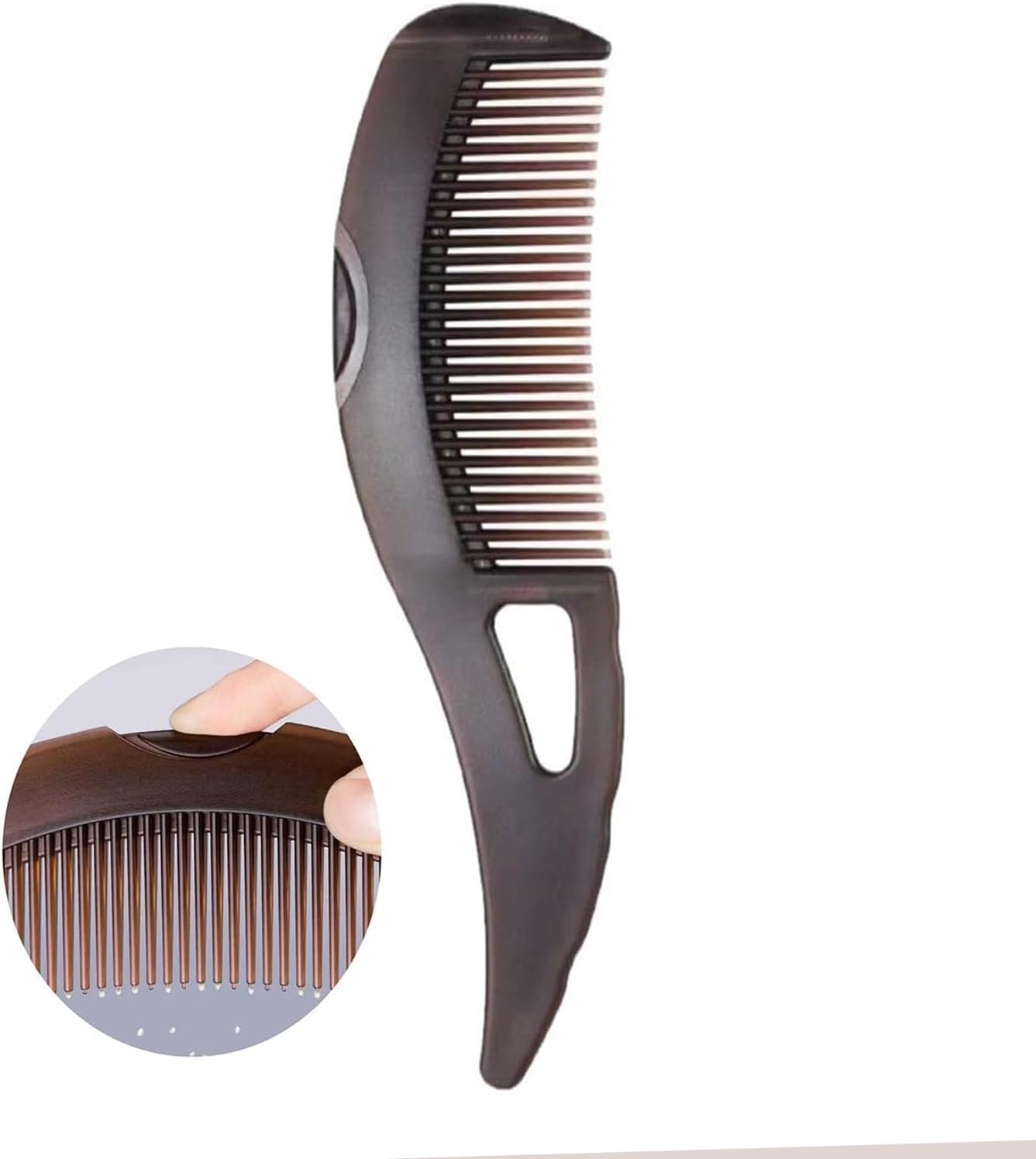 NATOSU Dandruff Comb, Hollow Tooth Hair Brush for Refreshing Scalp Massage, Removing Dandruff Grime, Reducing Itching, Scalp Care Comb with Skin Scratching Handle image number 2