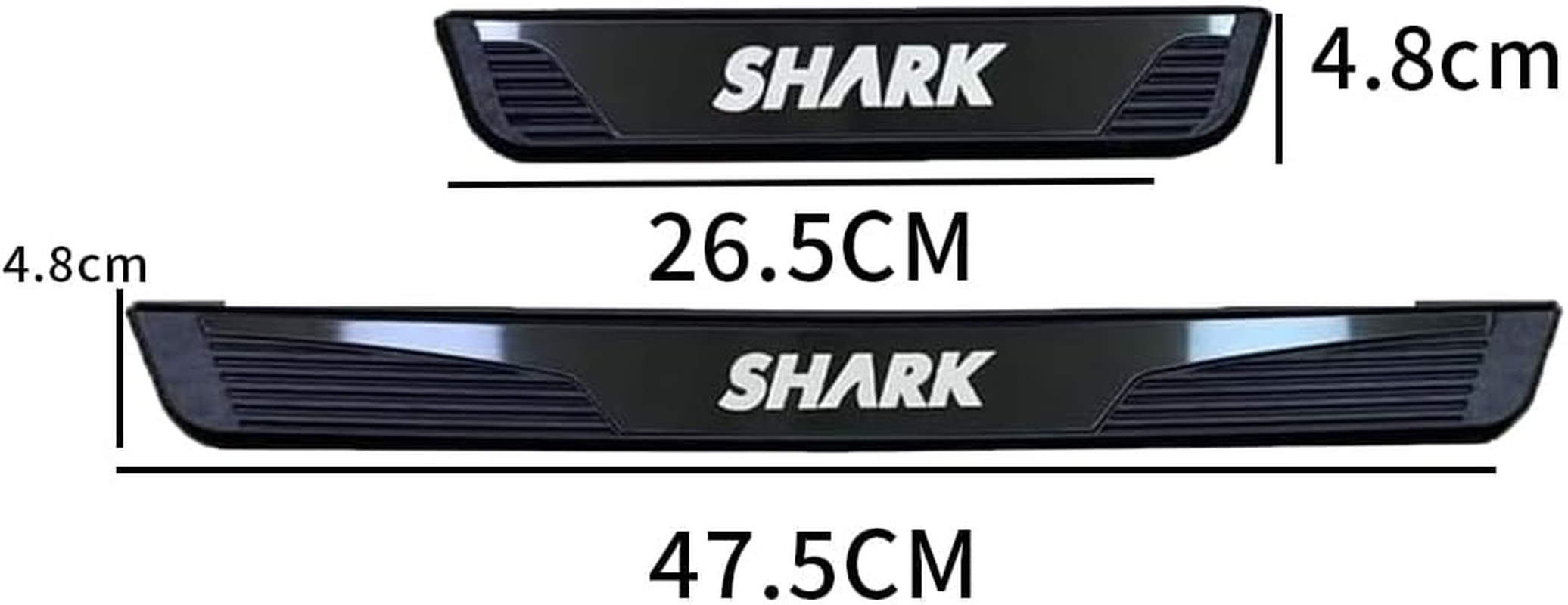 2024 BYD Shark 6 Pickup Truck Door Sill Protection Strip, 4-Piece Silver Anti-Scratch Pedal Cover, Door Anti-Scratch Guard Accessories image number 3