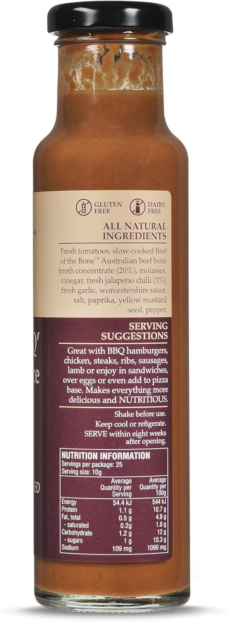 Best of the Bone Bone-B-Q Bbq Medium 250G Sauce Medium Spice